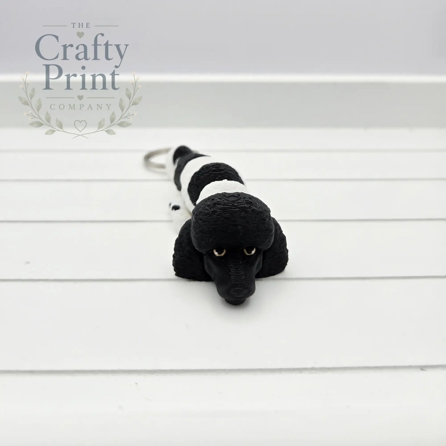 3D Printed Poodle Dog Articulated Flexi Keyring/Fidget