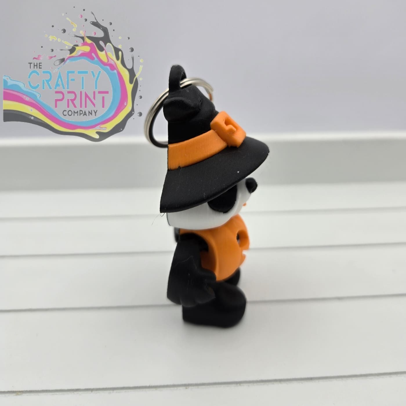 3D Printed Pumpkin Panda Articulated Flexi Keyring/Fidget
