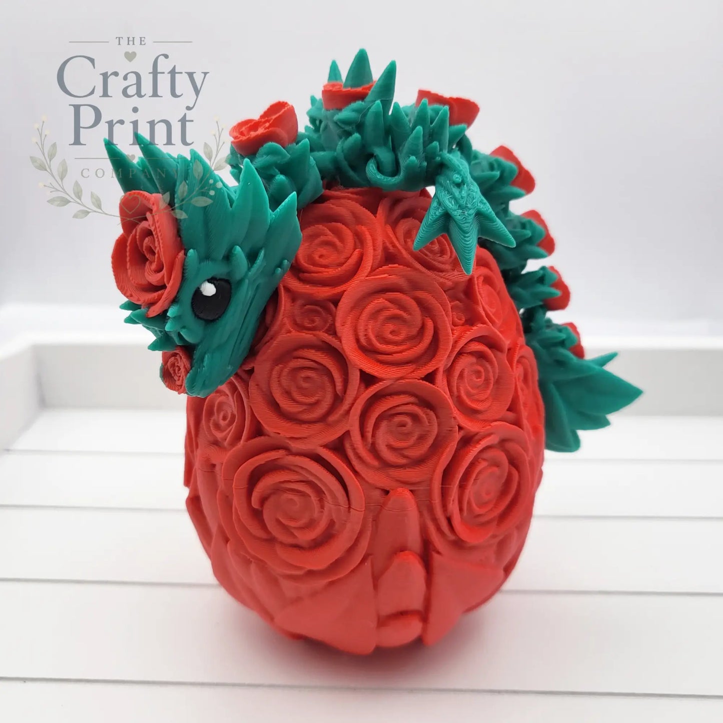 3D Printed Rose Dragon and Egg