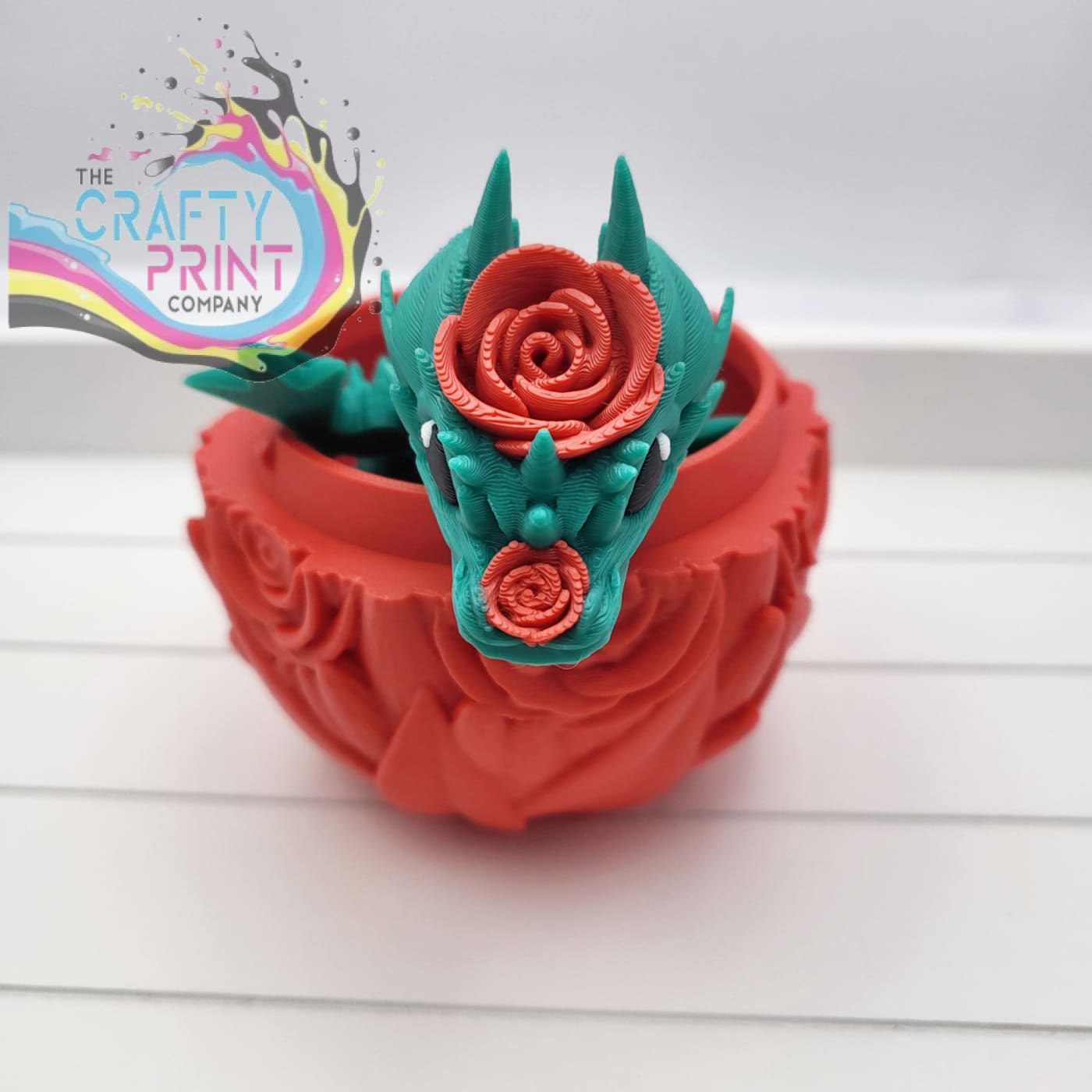 3D Printed Rose Dragon and Egg