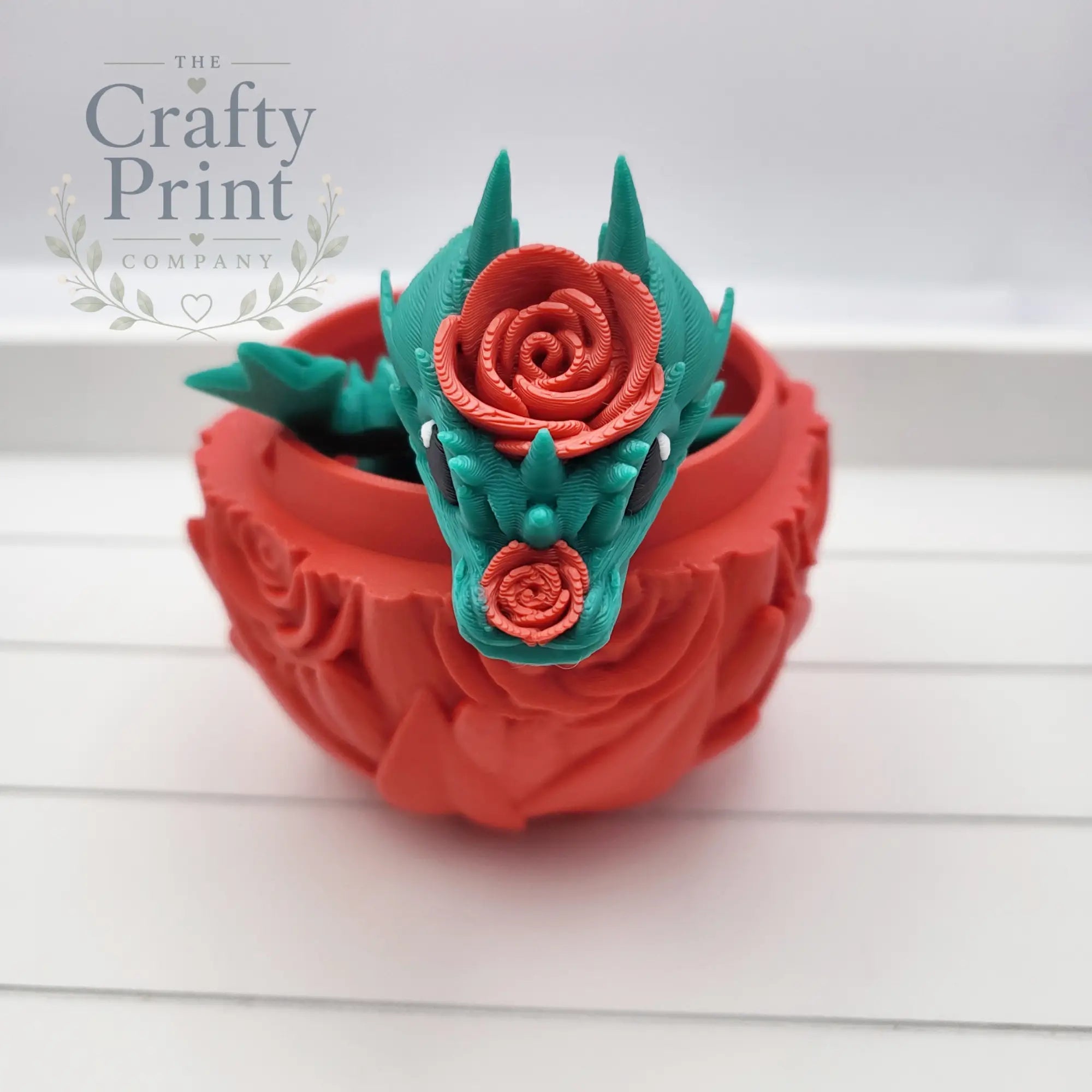 3D Printed Rose Dragon and Egg
