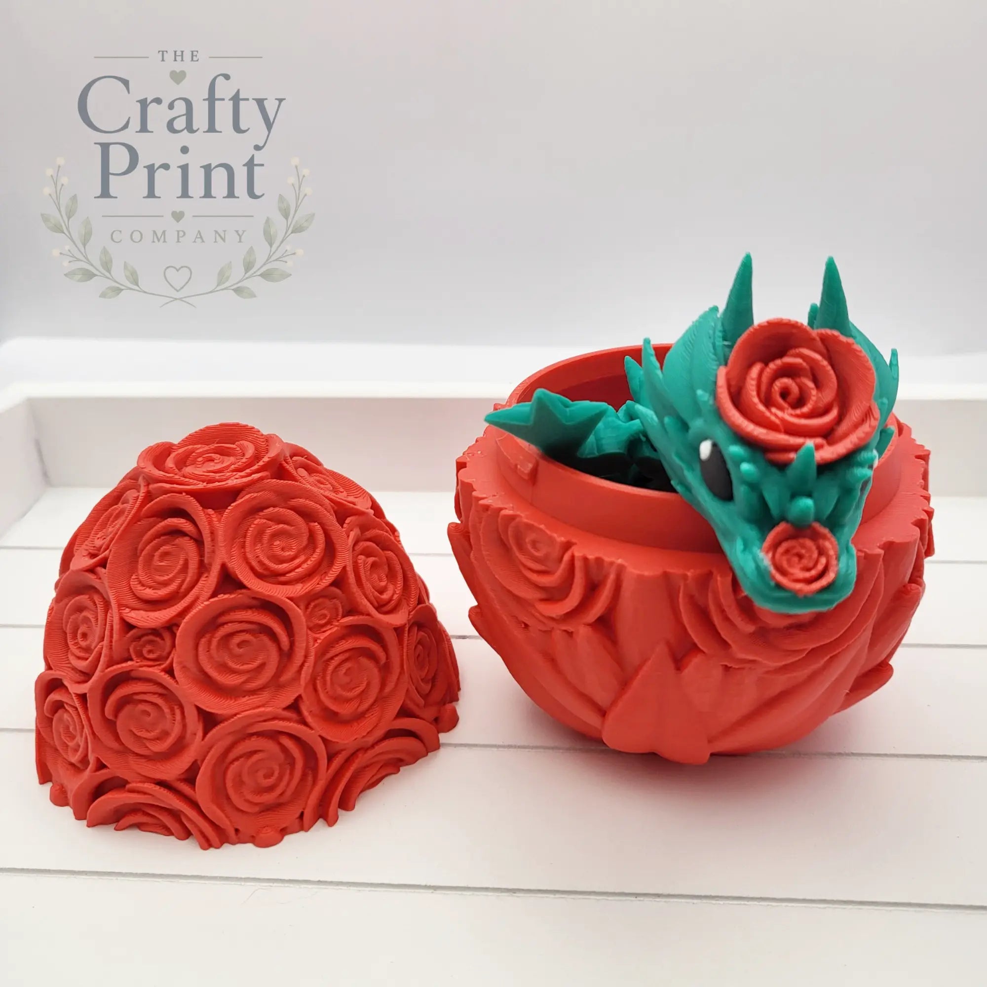 3D Printed Rose Dragon and Egg