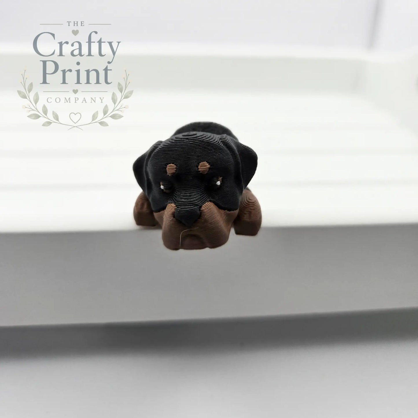 3D Printed Rottweiler Dog Articulated Flexi Keyring/Fidget