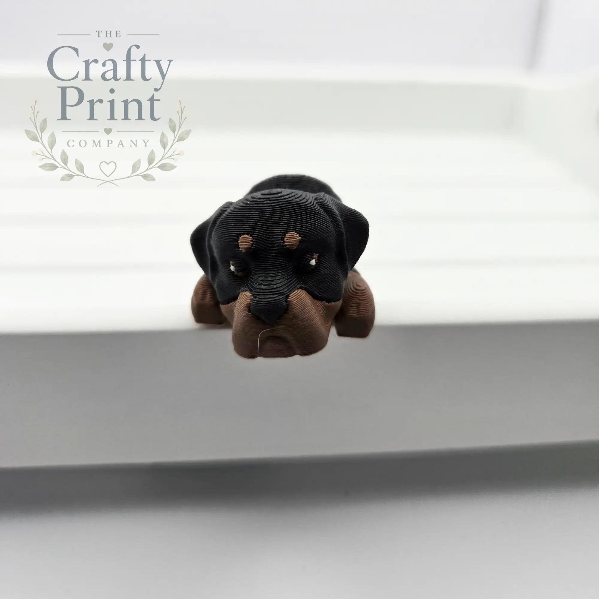 3D Printed Rottweiler Dog Articulated Flexi Keyring/Fidget