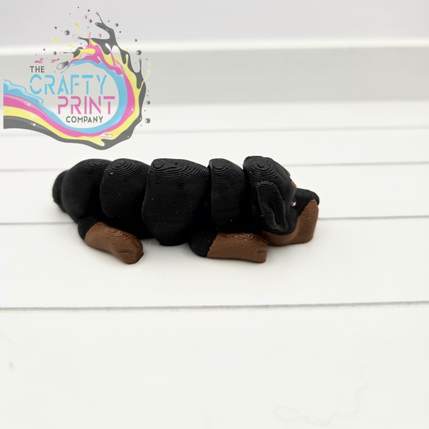 3D Printed Rottweiler Dog Articulated Flexi Keyring – The Crafty