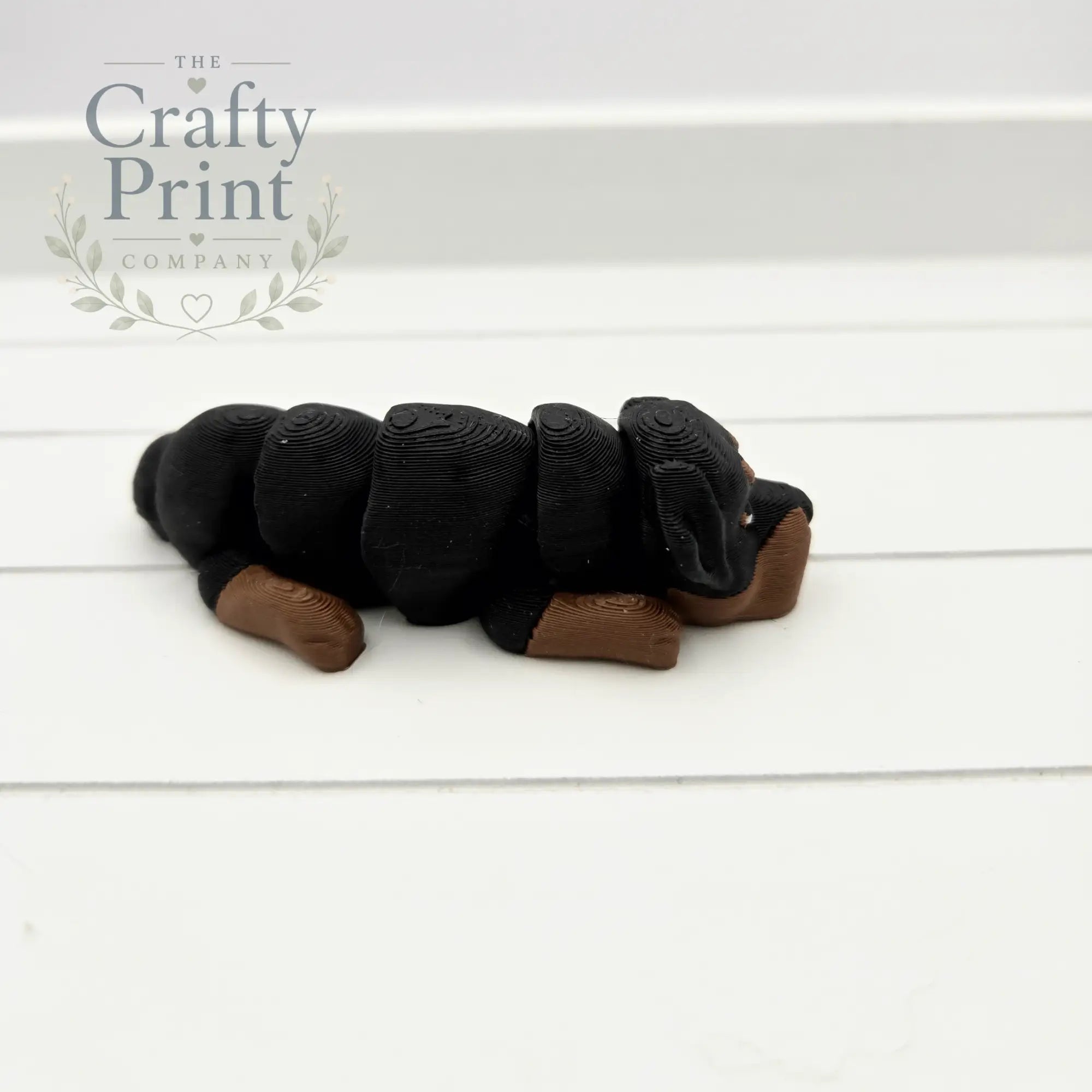 3D Printed Rottweiler Dog Articulated Flexi Keyring/Fidget