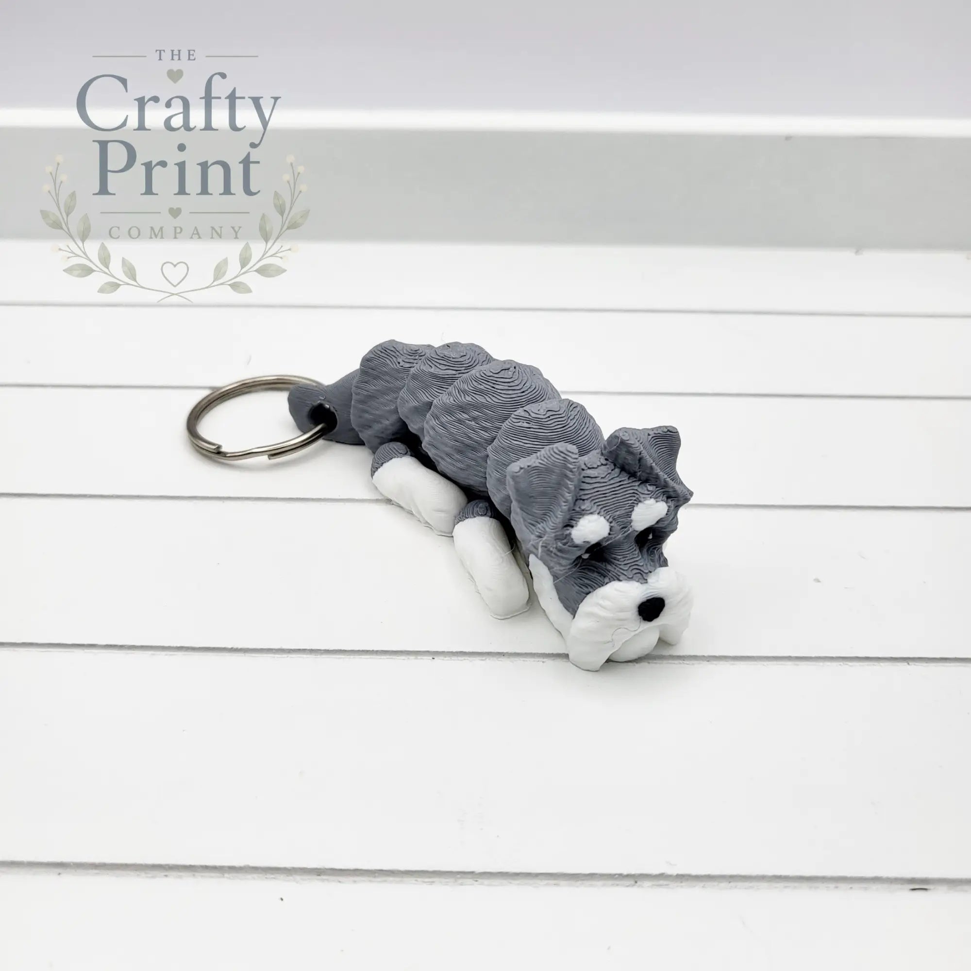 3D Printed Schnauzer Articulated Flexi Keyring/Fidget