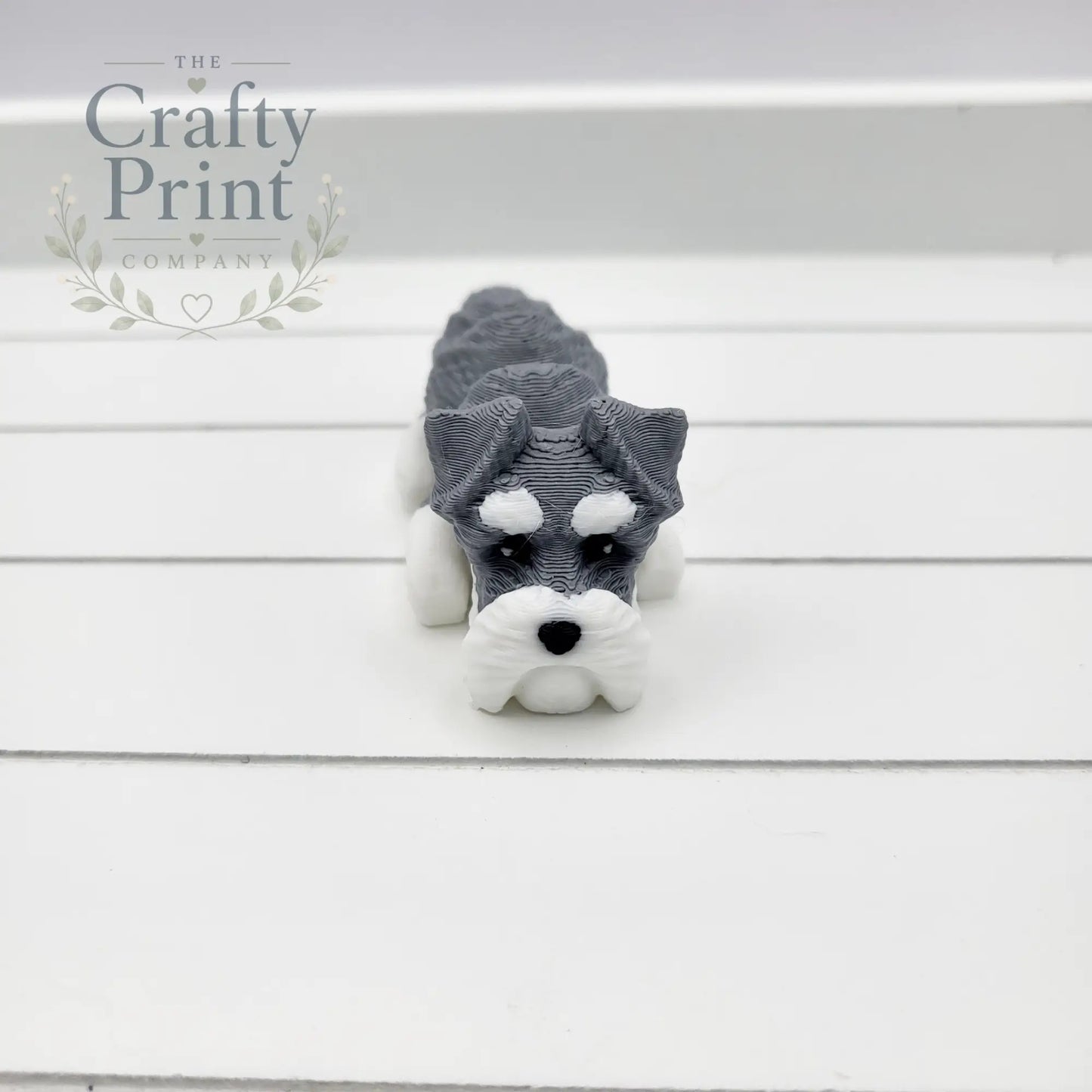 3D Printed Schnauzer Articulated Flexi Keyring/Fidget