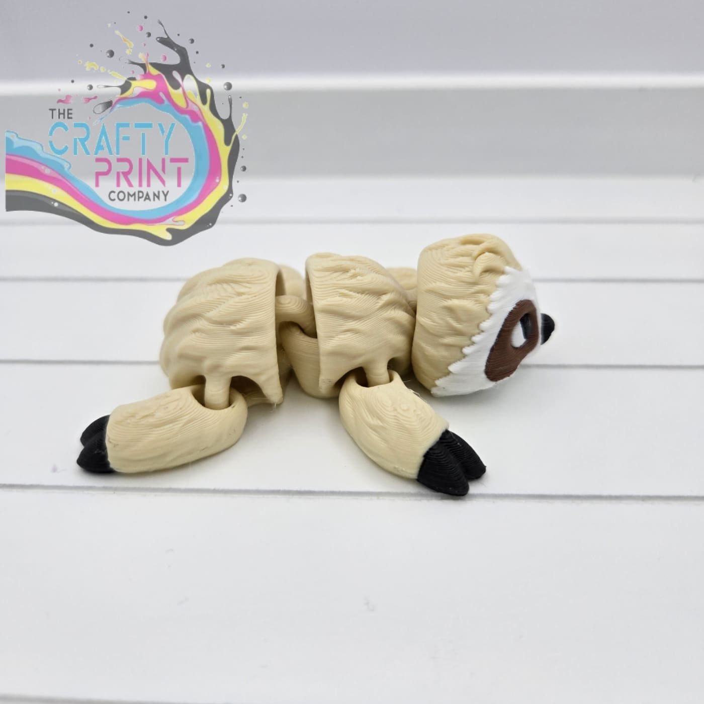 3D Printed Sloth Articulated Flexi Keyring/Fidget