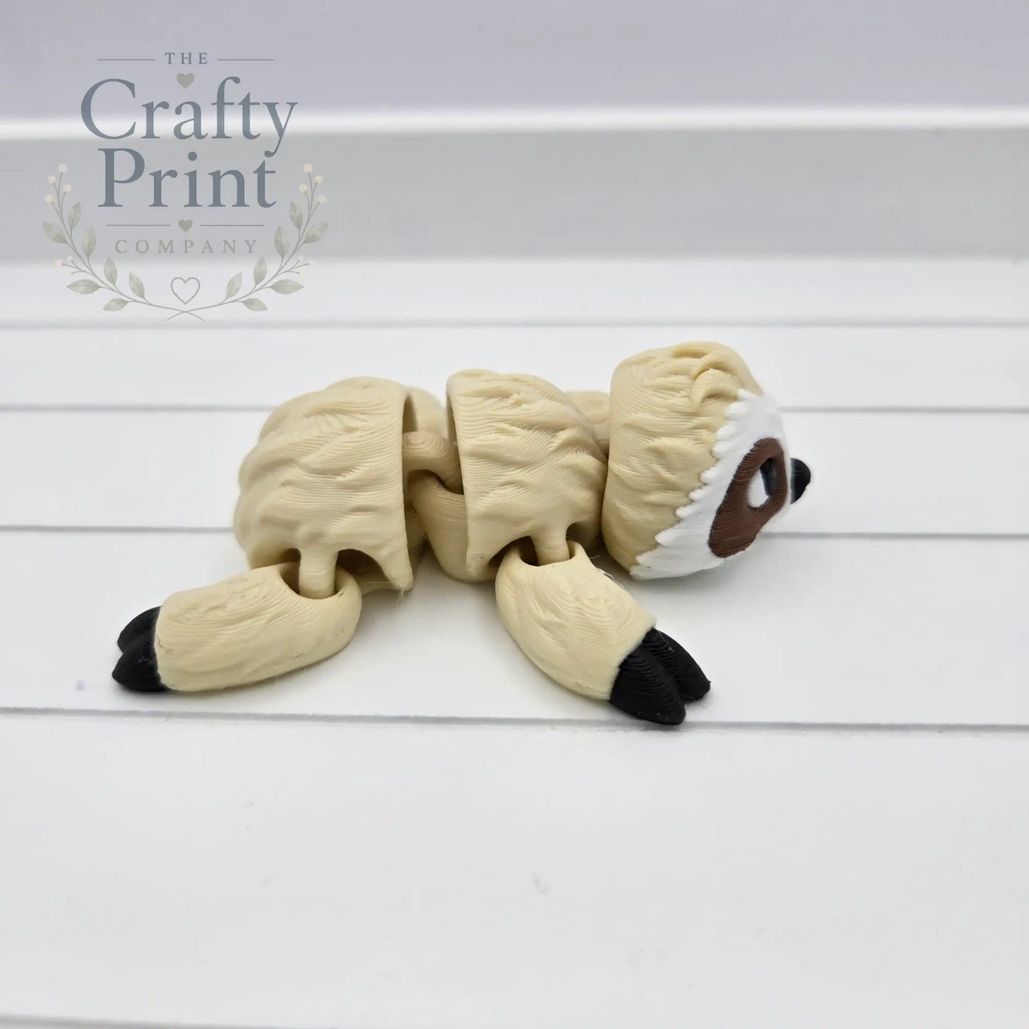 3D Printed Sloth Articulated Flexi Keyring/Fidget