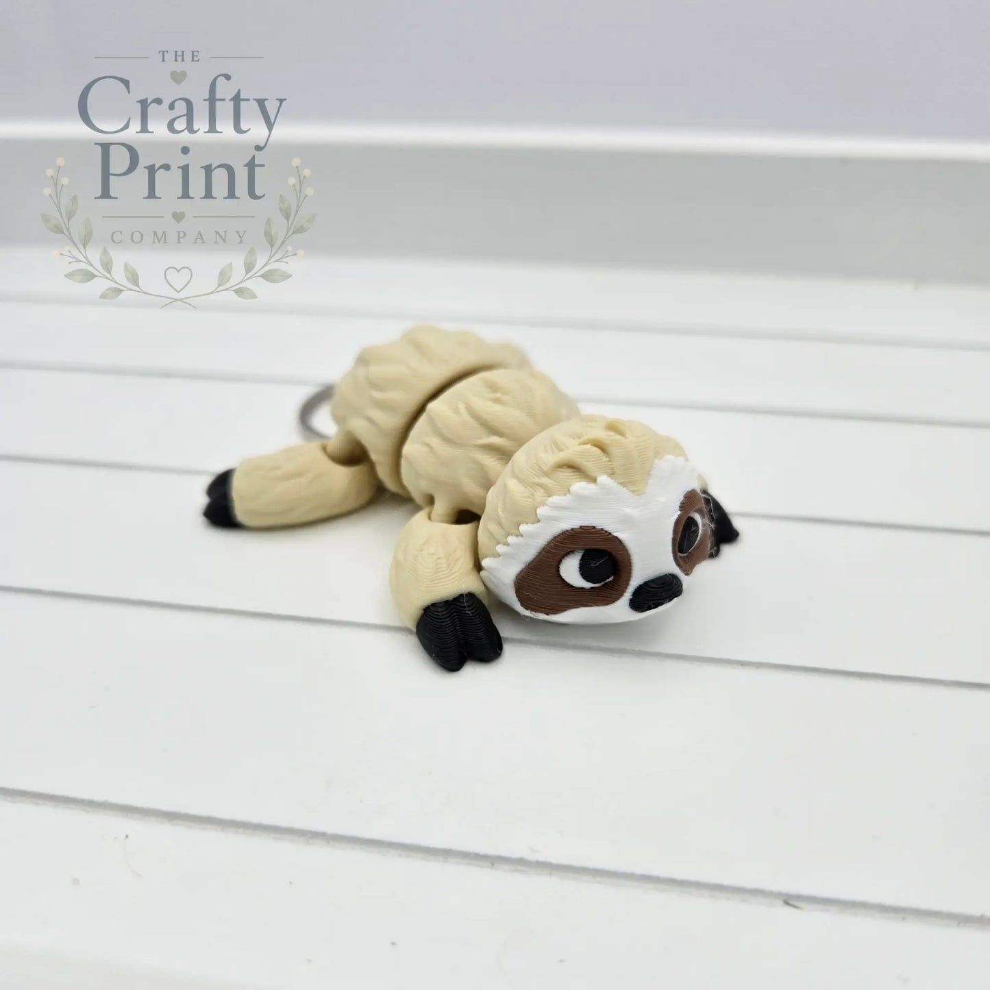 3D Printed Sloth Articulated Flexi Keyring/Fidget