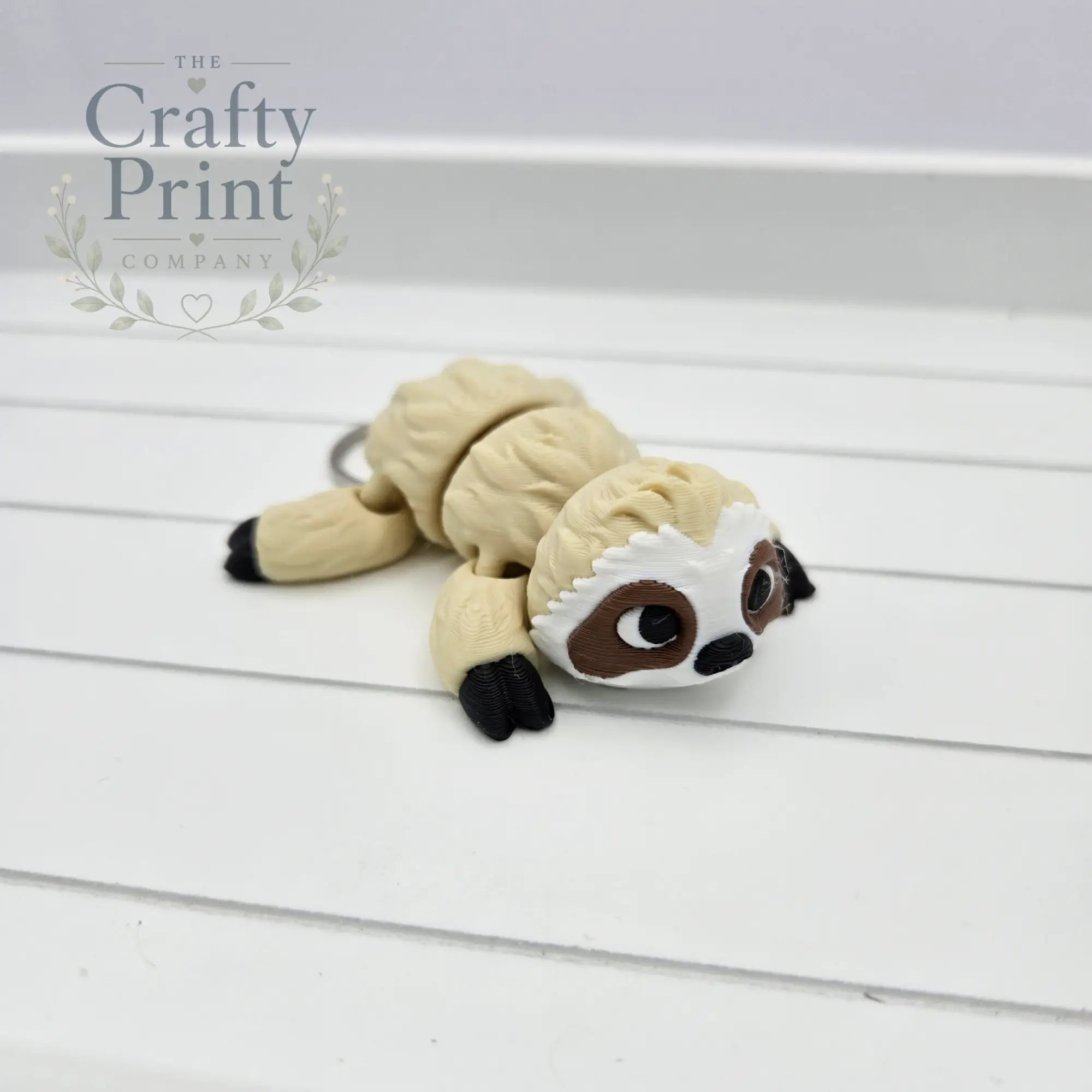 3D Printed Sloth Articulated Flexi Keyring/Fidget
