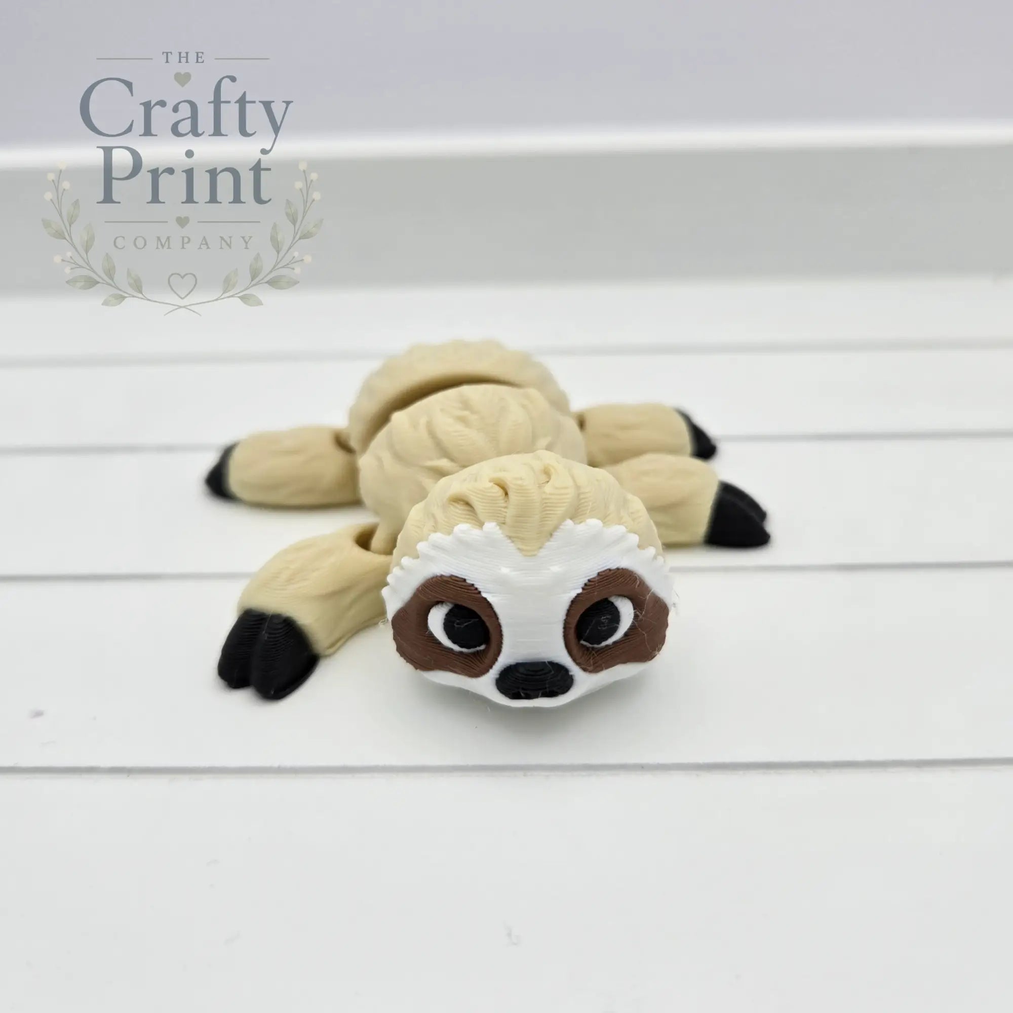 3D Printed Sloth Articulated Flexi Keyring/Fidget - Without