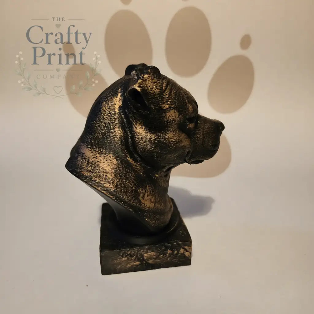 3D Printed Staffordshire Bull Terrier Statue / Bust - Home