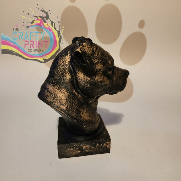 3D Printed Staffordshire Bull Terrier Statue / Bust - Home