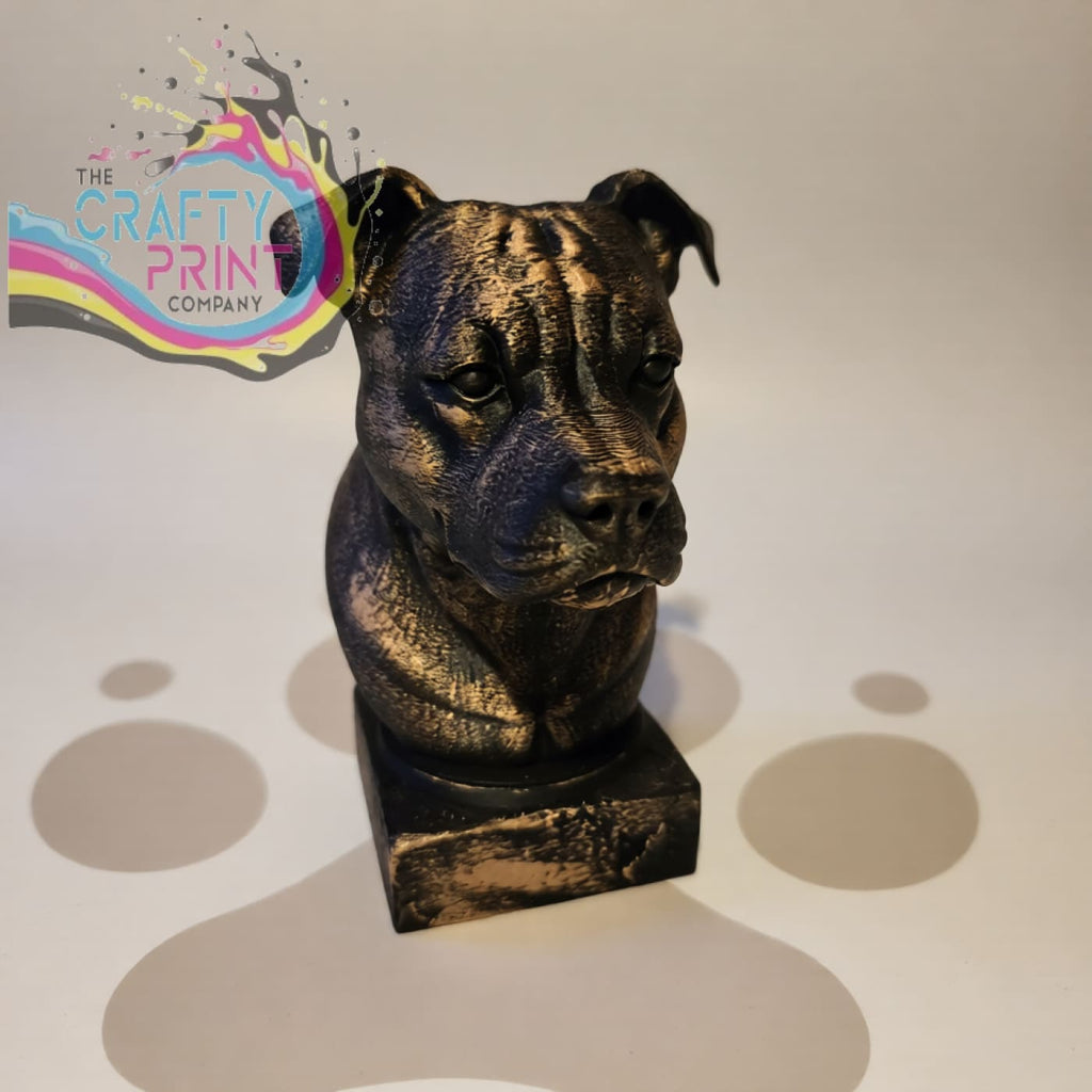 3D Printed Staffordshire Bull Terrier Statue / Bust - Home