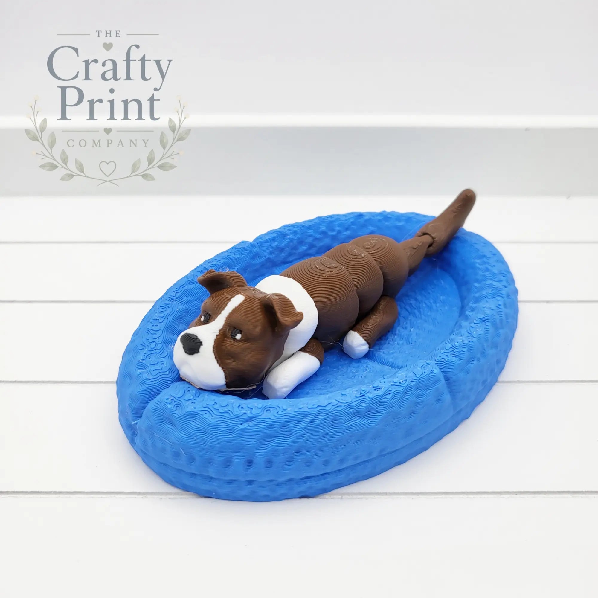 3D Printed Staffy Articulated Flexi Keyring/Fidget