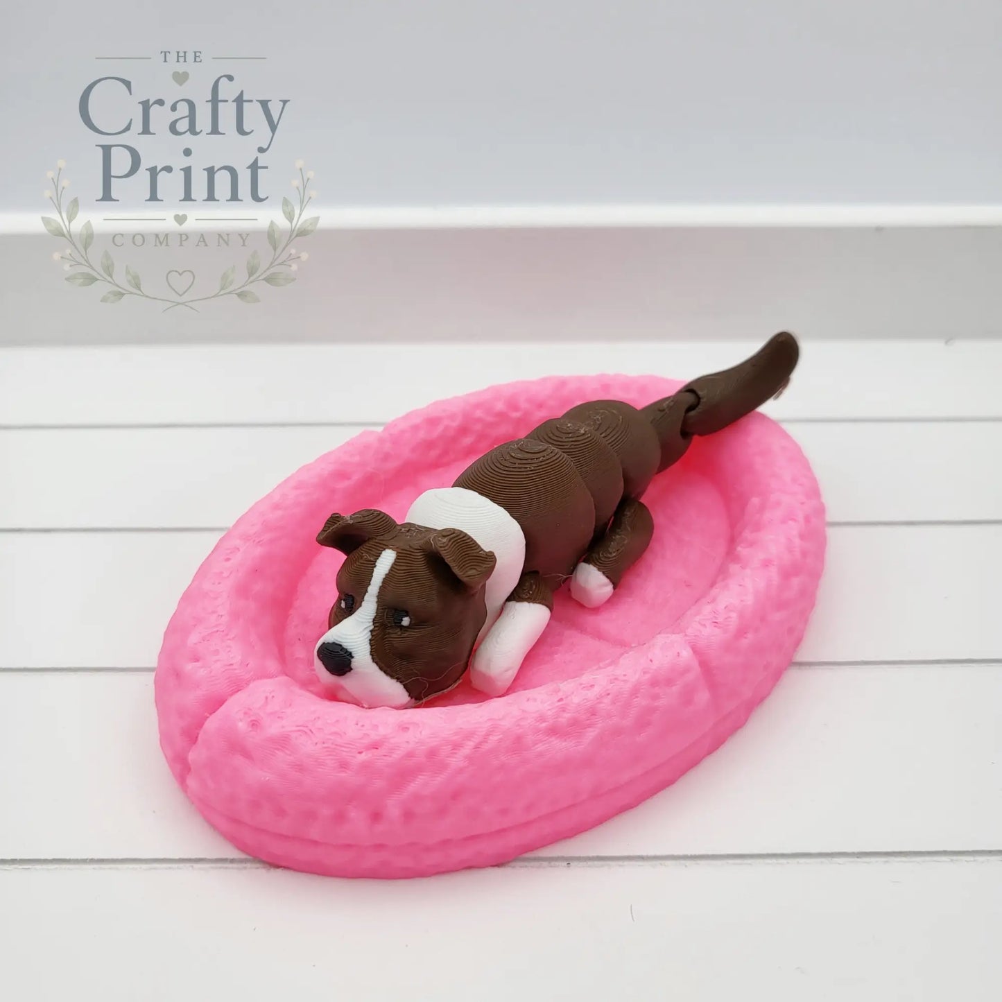 3D Printed Staffy Articulated Flexi Keyring/Fidget