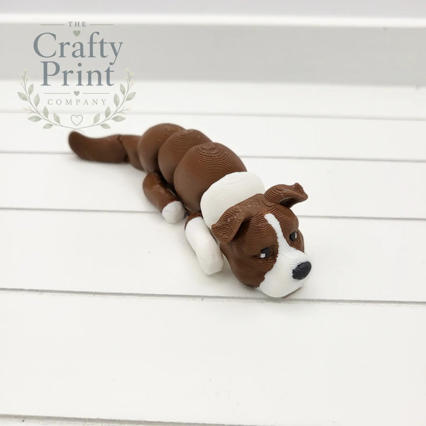 3D Printed Staffy Articulated Flexi Keyring/Fidget