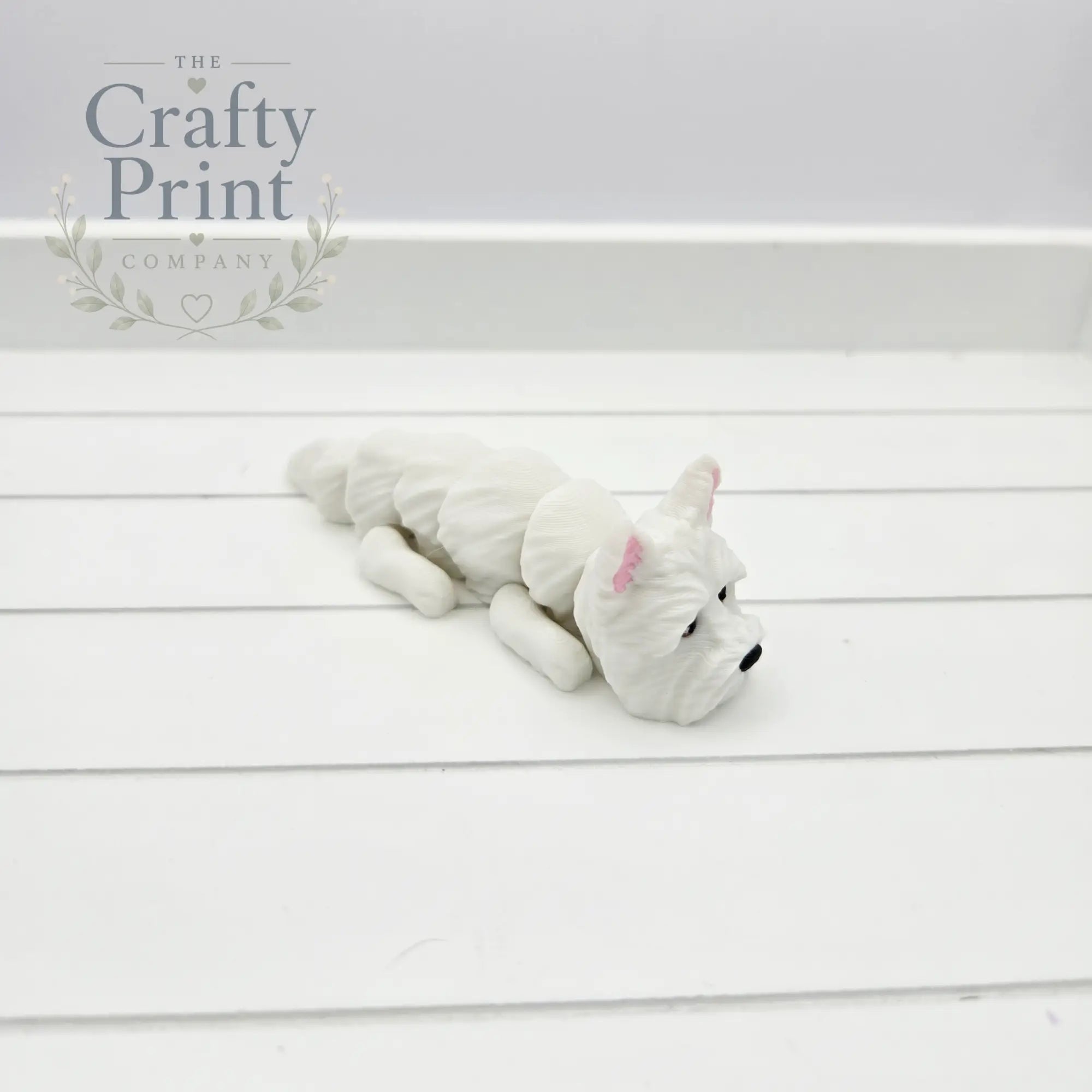 3D Printed Westie Articulated Flexi Keyring/Fidget