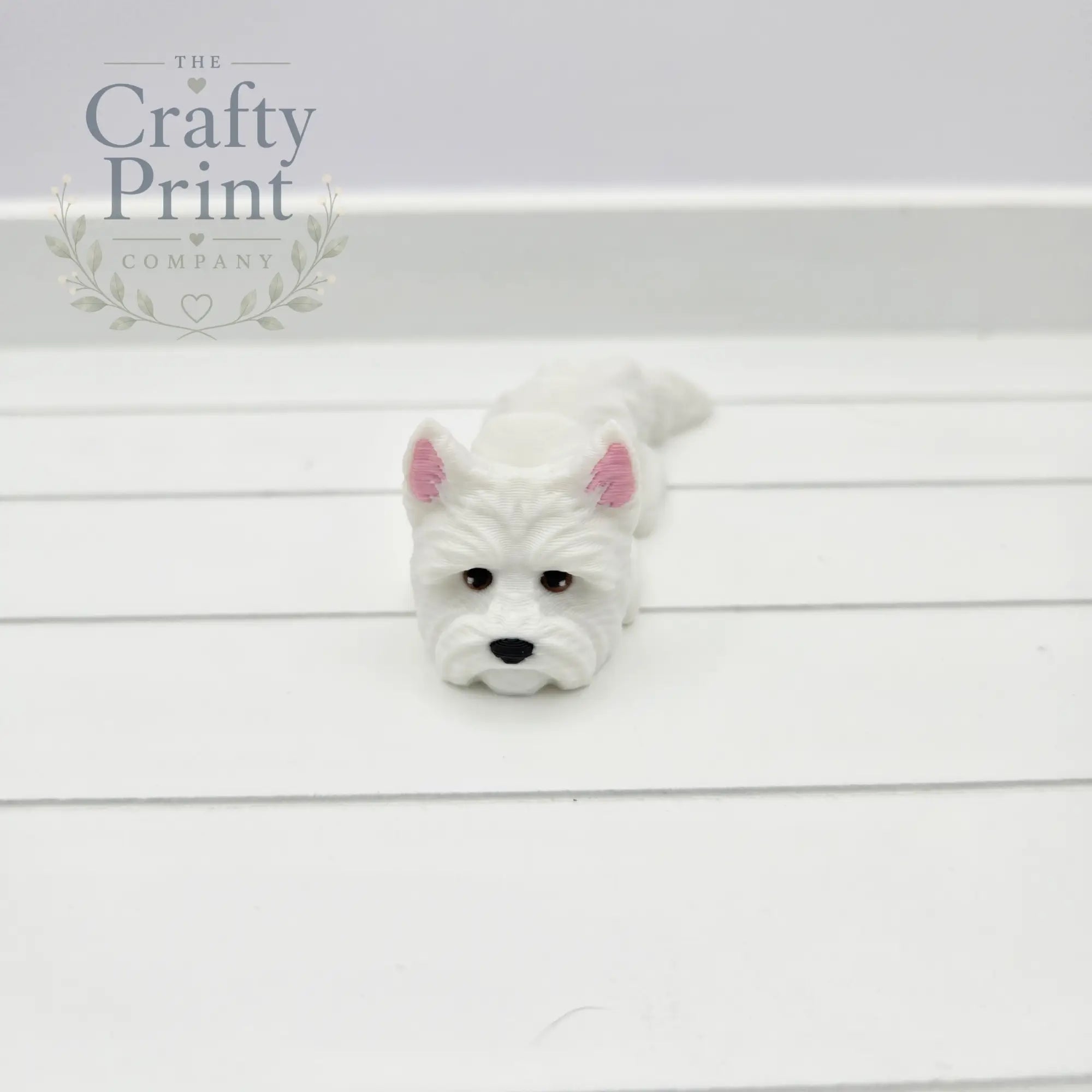 3D Printed Westie Articulated Flexi Keyring/Fidget