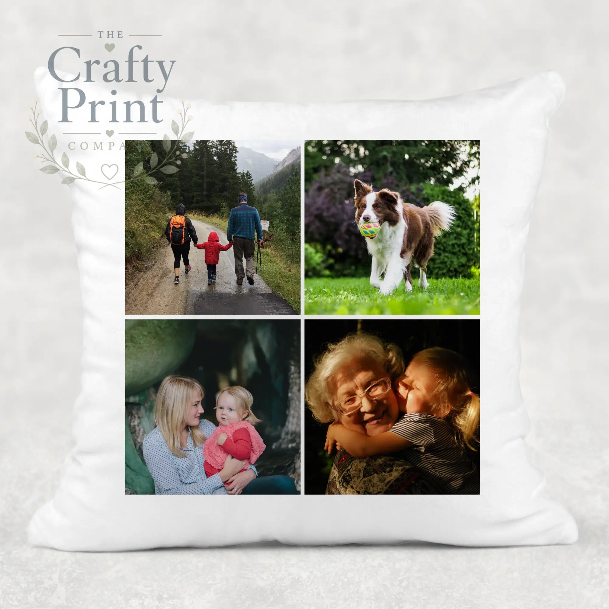 4 Photo Personalised Cushion Cover - Chair & Sofa Cushions
