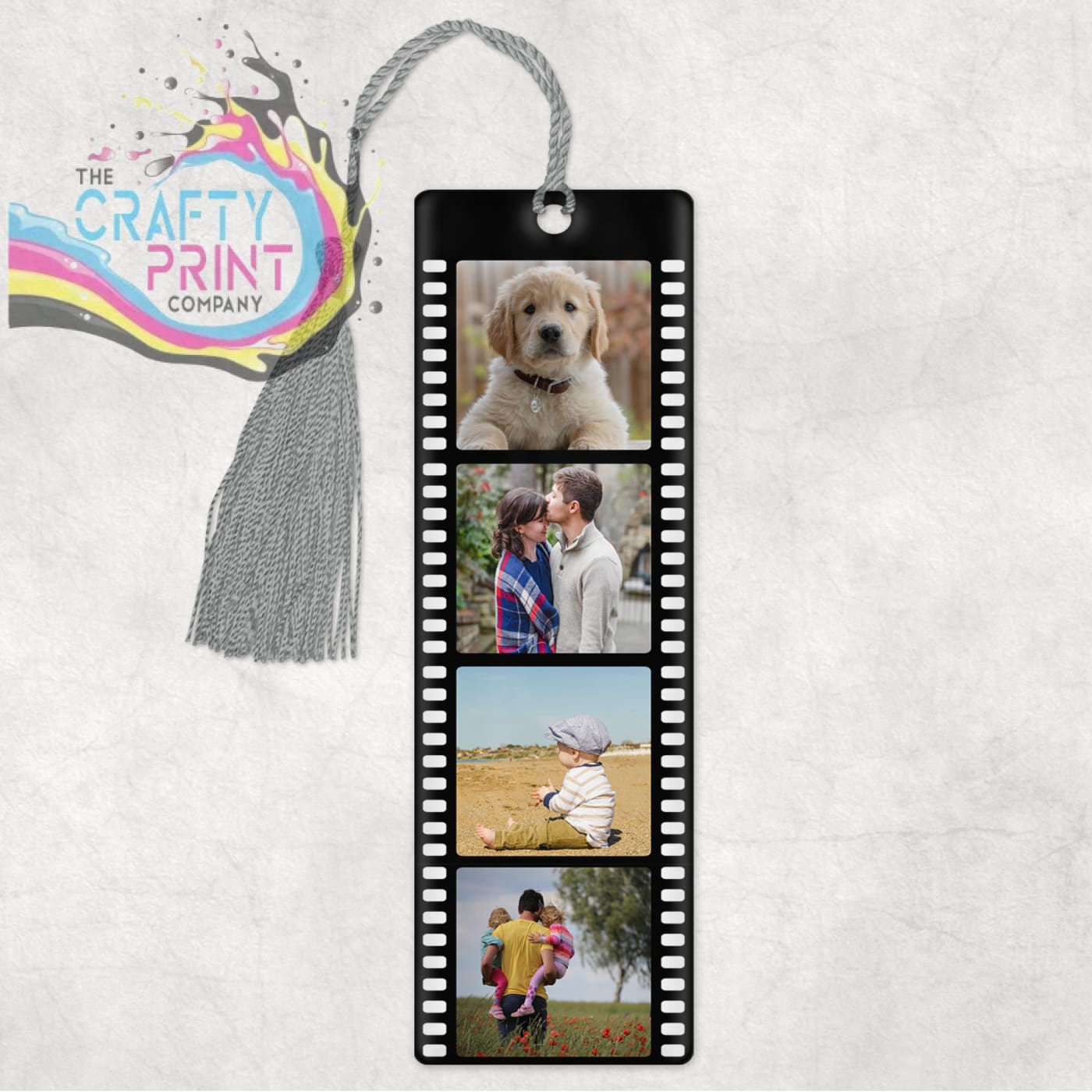 4 Photo Personalised Film Strip Bookmark - Bookmarks