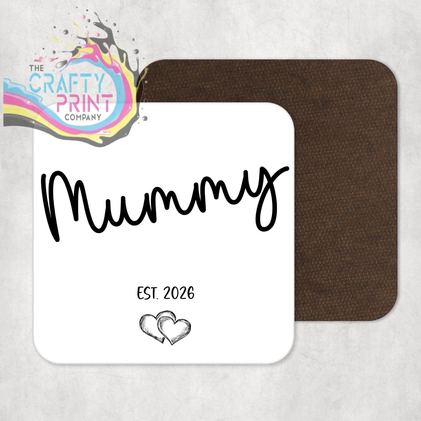 Mummy Est 2026 / Daddy Gift Set - Coaster - Giving