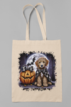 Labradoodle Halloween Cotton Re-usable Tote Bag