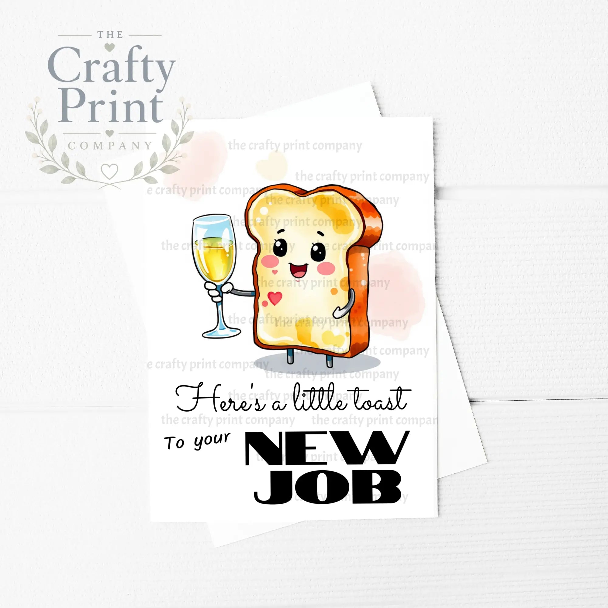 A little toast to your new job Funny A5 Card - Blank Inside