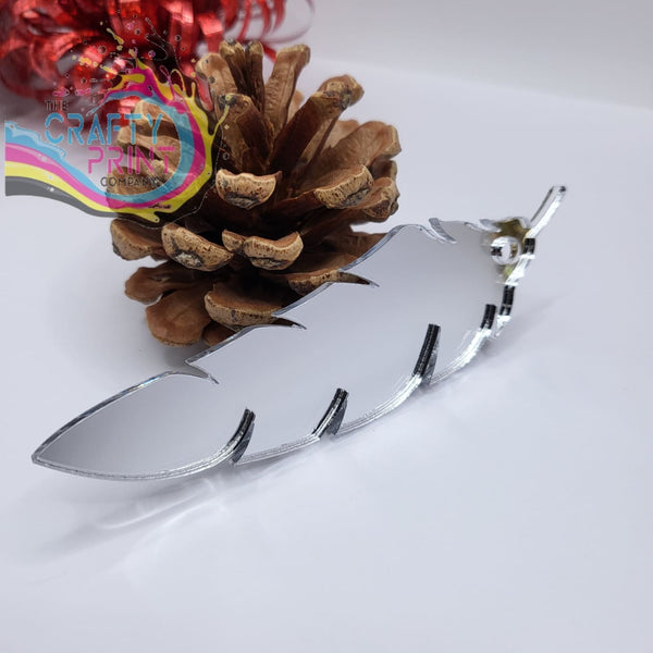 Acrylic Feather Christmas Tree Ornament