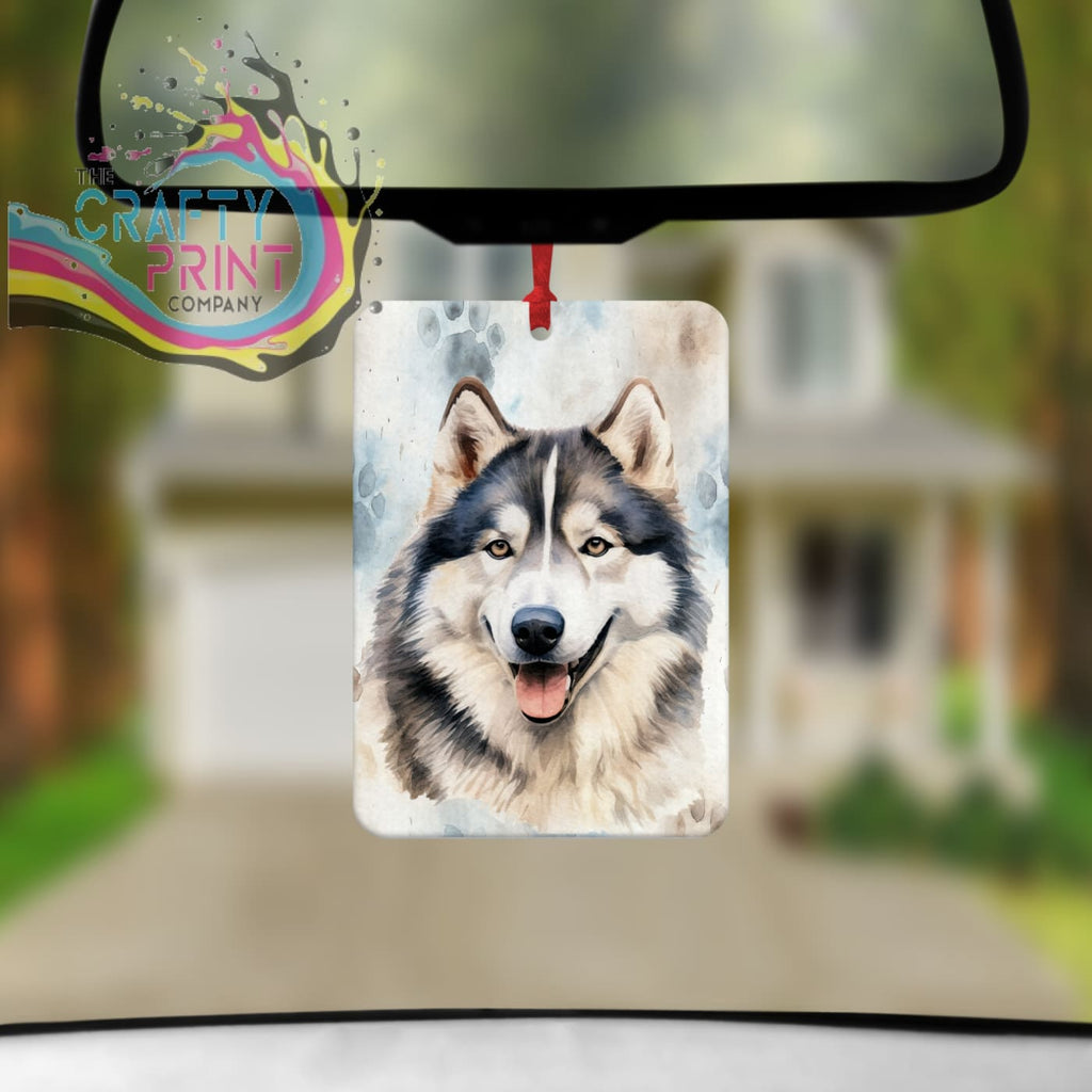 Alaskan Malamute Paw Print Car Air Freshener - Vehicle