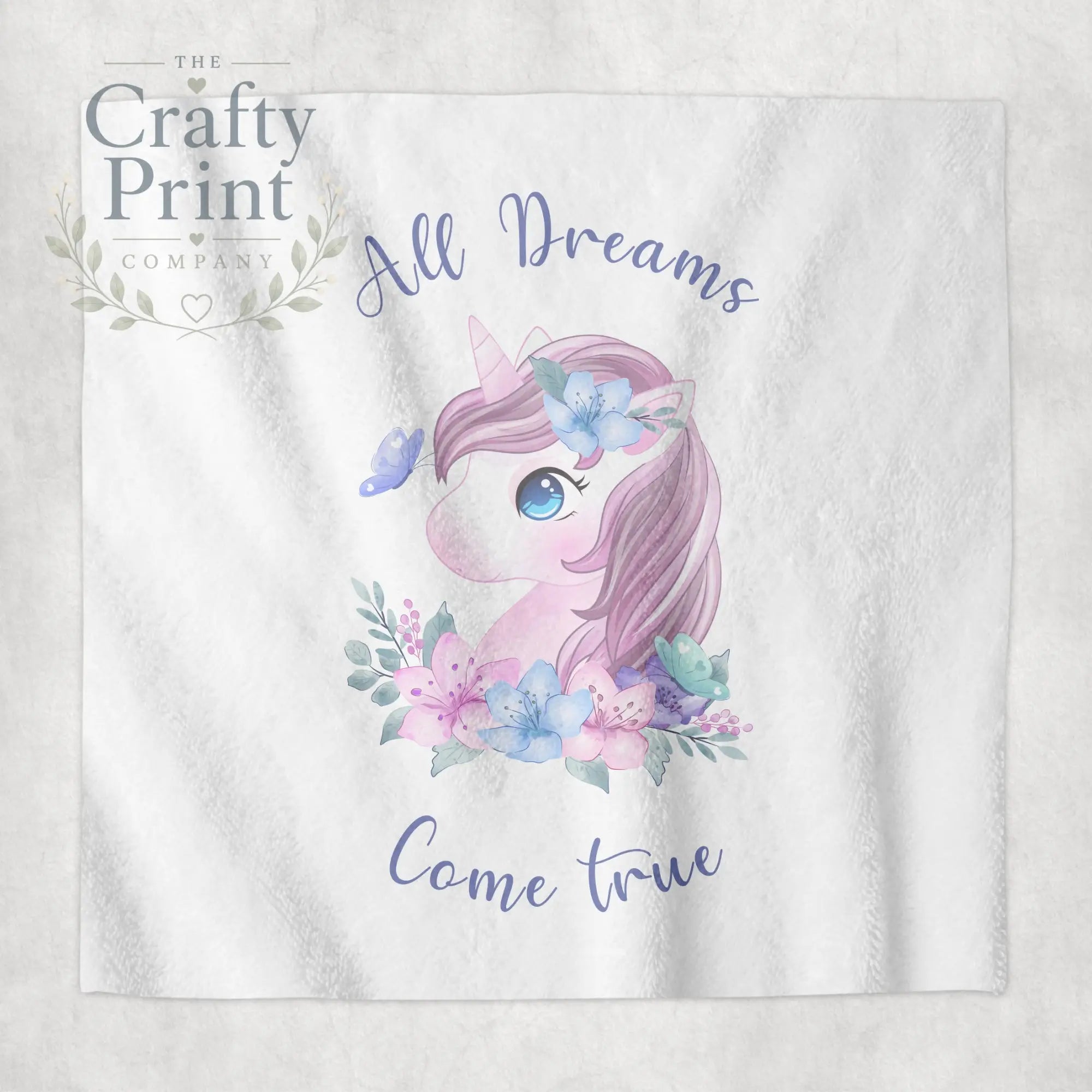 All Dreams come True Unicorn Face Cloth - Bath Towels &