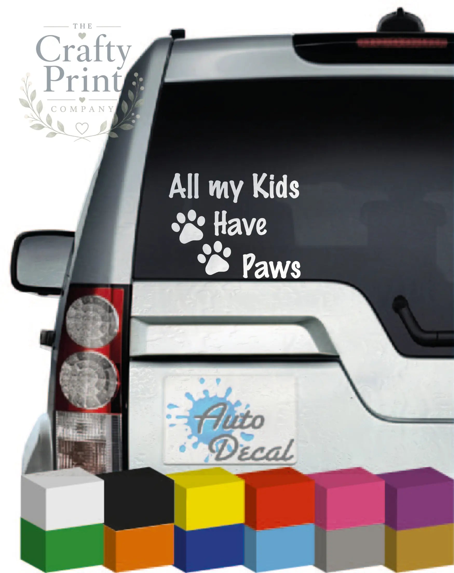 All my Kids Have Paws Car Sticker - Bumper Stickers