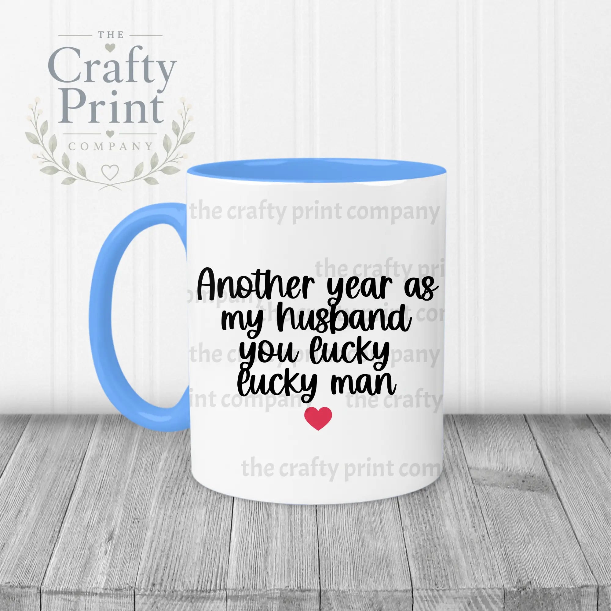Another Year as my Husband Mug - Blue Handle & Inner - Mugs
