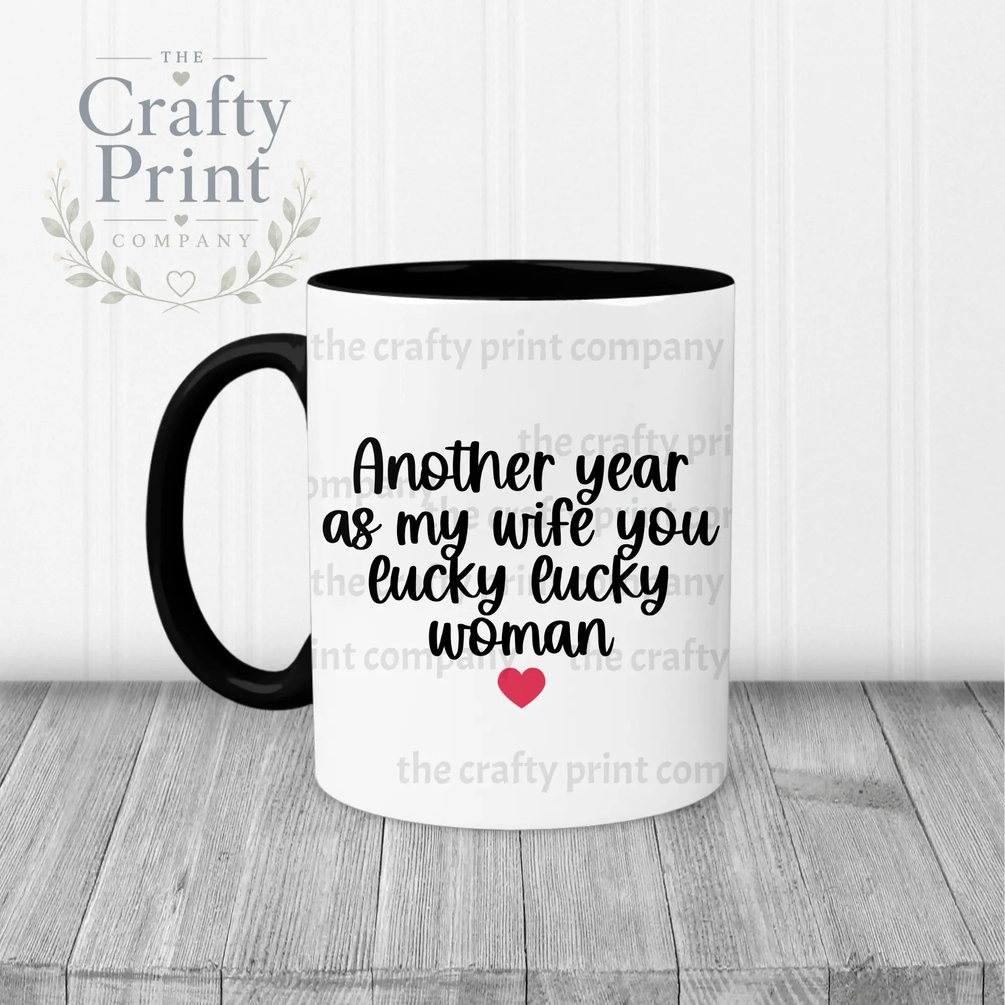 Another Year as my Wife Mug - Black Handle & Inner - Mugs