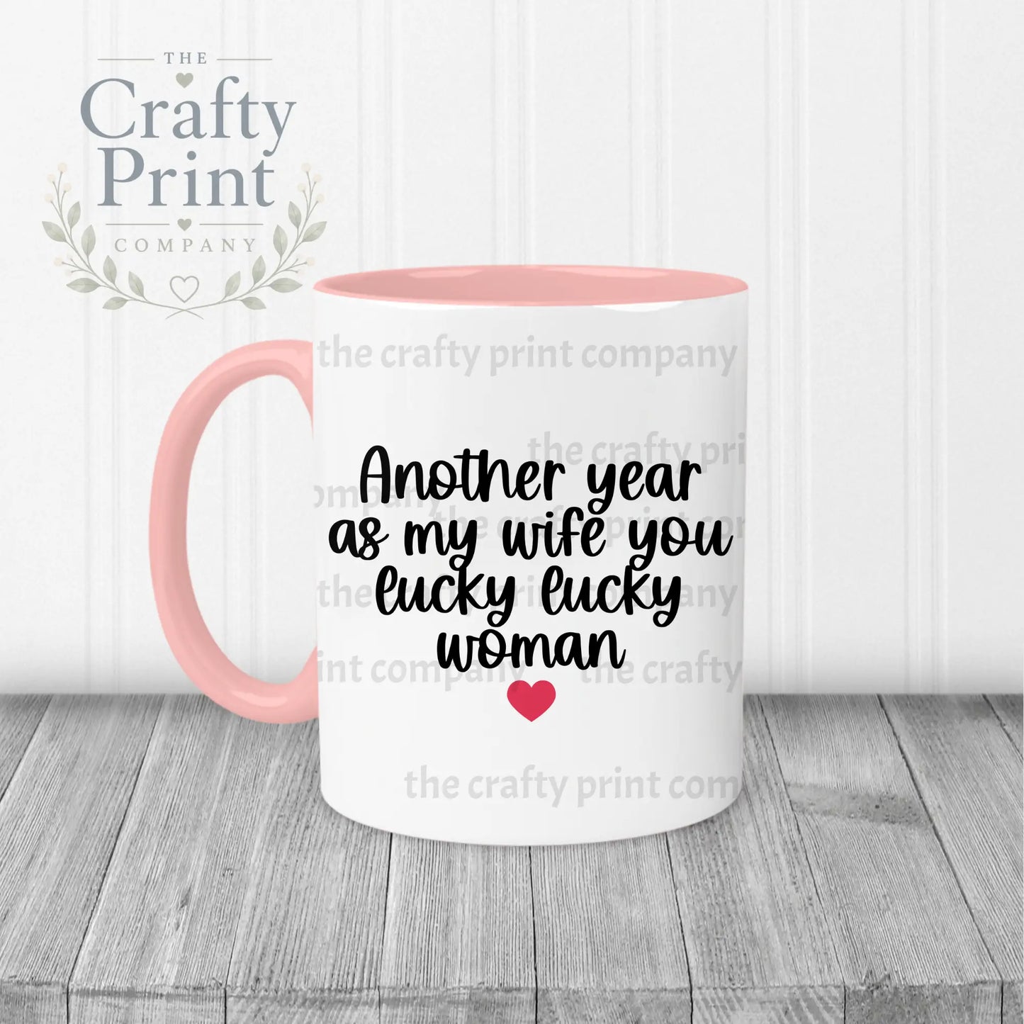 Another Year as my Wife Mug - Pink Handle & Inner - Mugs