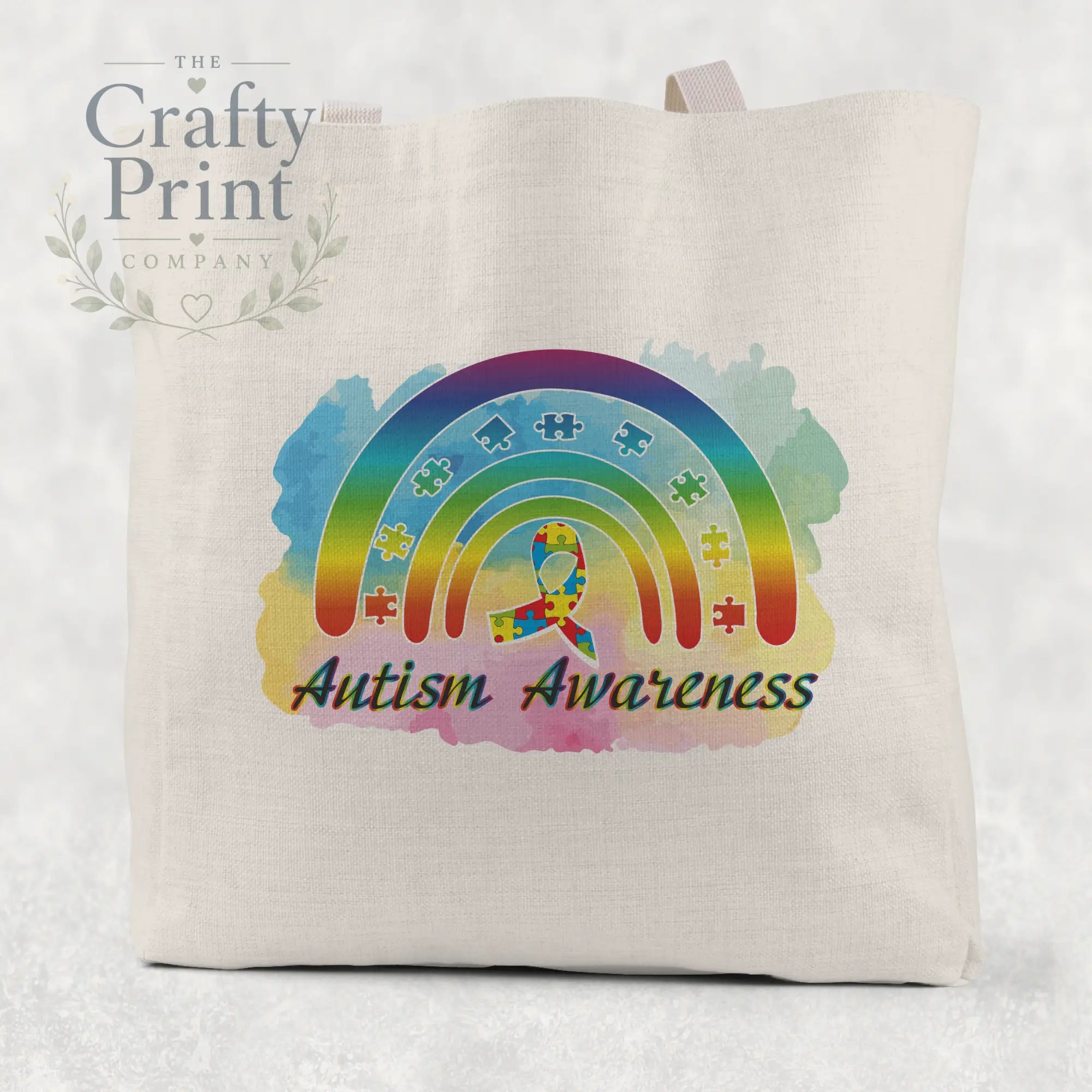 Autism Awareness Rainbow Cotton Tote Bag - Shopping Totes