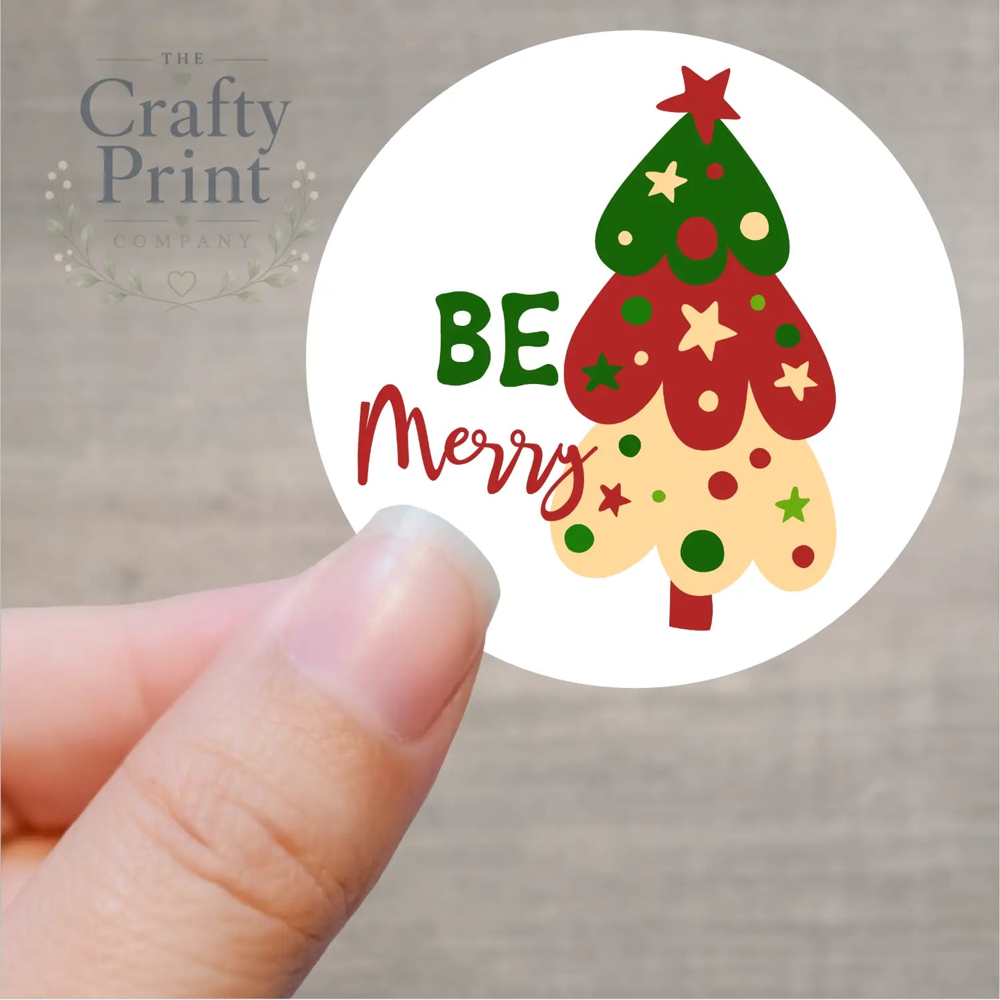 Be Merry Printed Sticker - Decorative Stickers