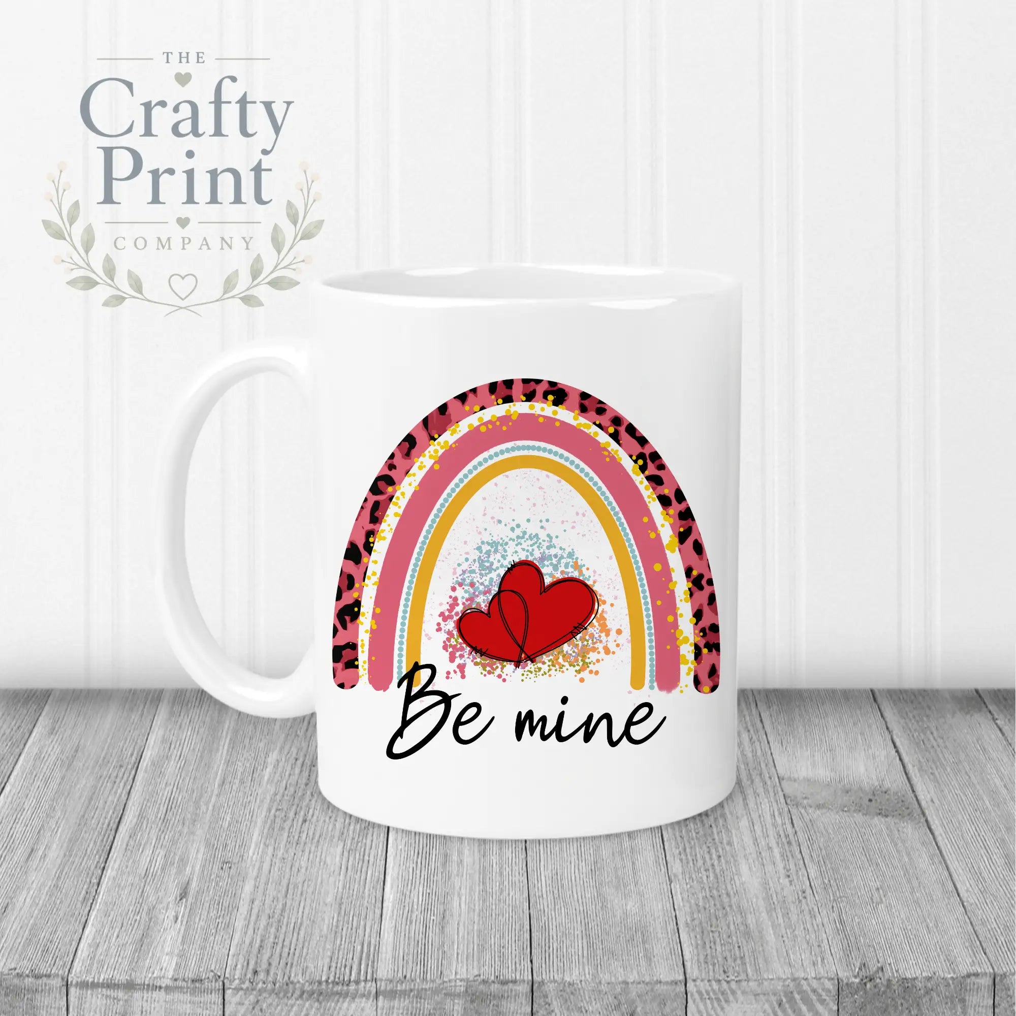 Be Mine Rainbow Mug - White Handle & Inner - Mugs