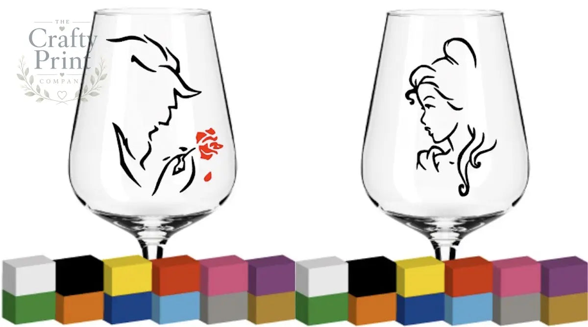 Beauty - Beast Glass / Mug / Cup Decal / Sticker