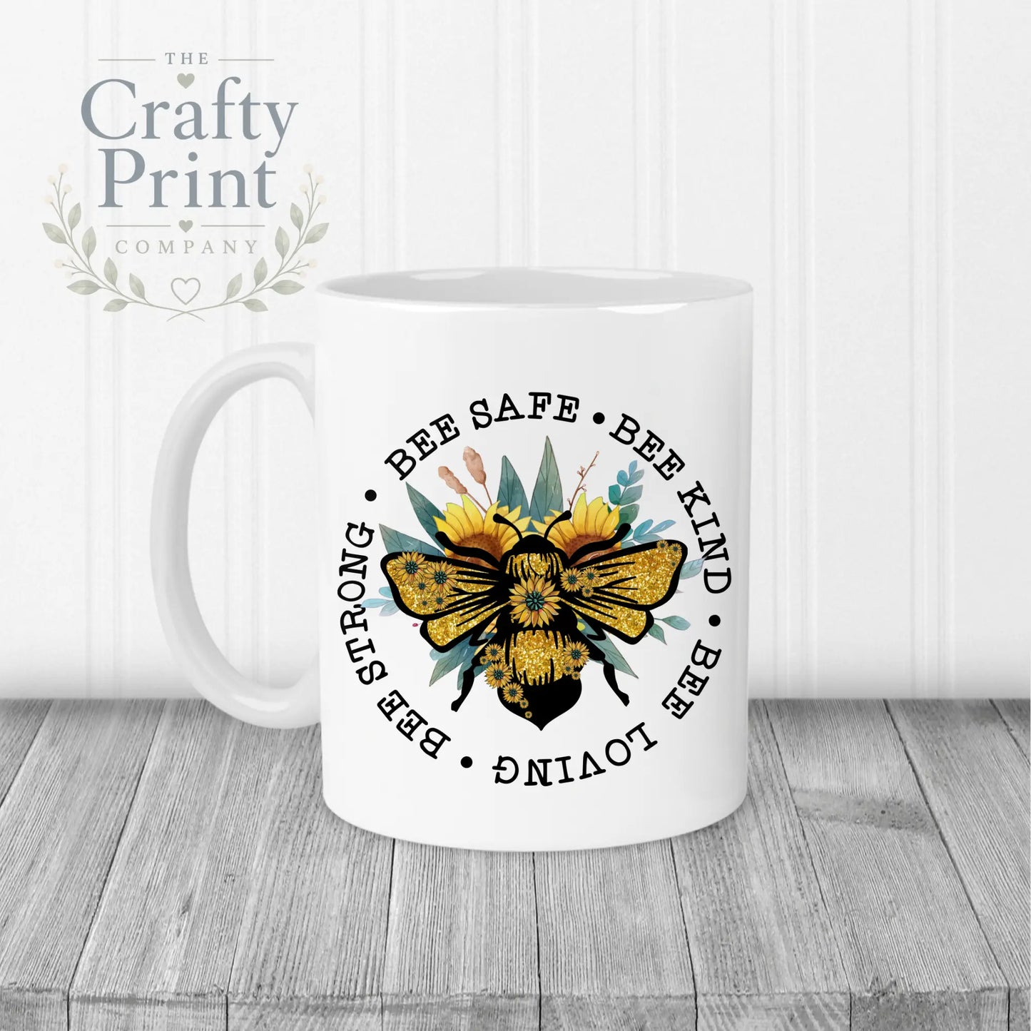 Bee Safe Kind Mug - White Handle & Inner - Mugs