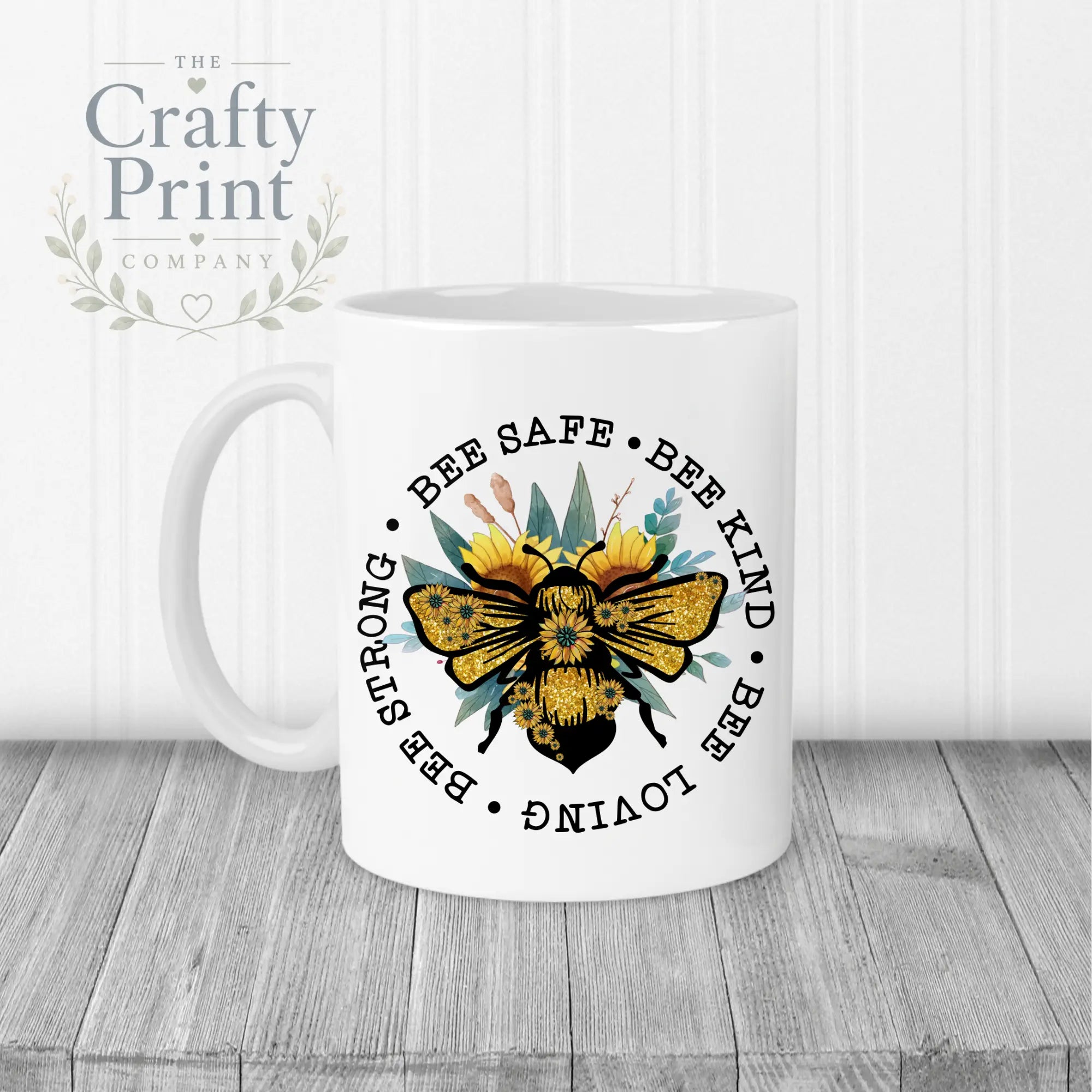 Bee Safe Kind Mug - White Handle & Inner - Mugs