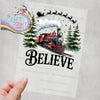 Believe Christmas Train DTF Print - Posters Prints & Visual