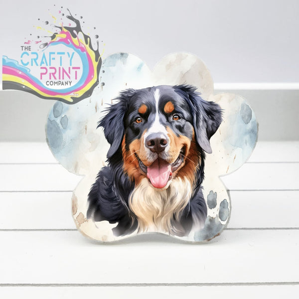 Bernese Mountain Dog Acrylic Paw Print Car Vent Clip on Air