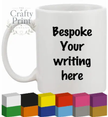 Bespoke Glass / Mug / Cup Decal Vinyl Sticker - Decorative