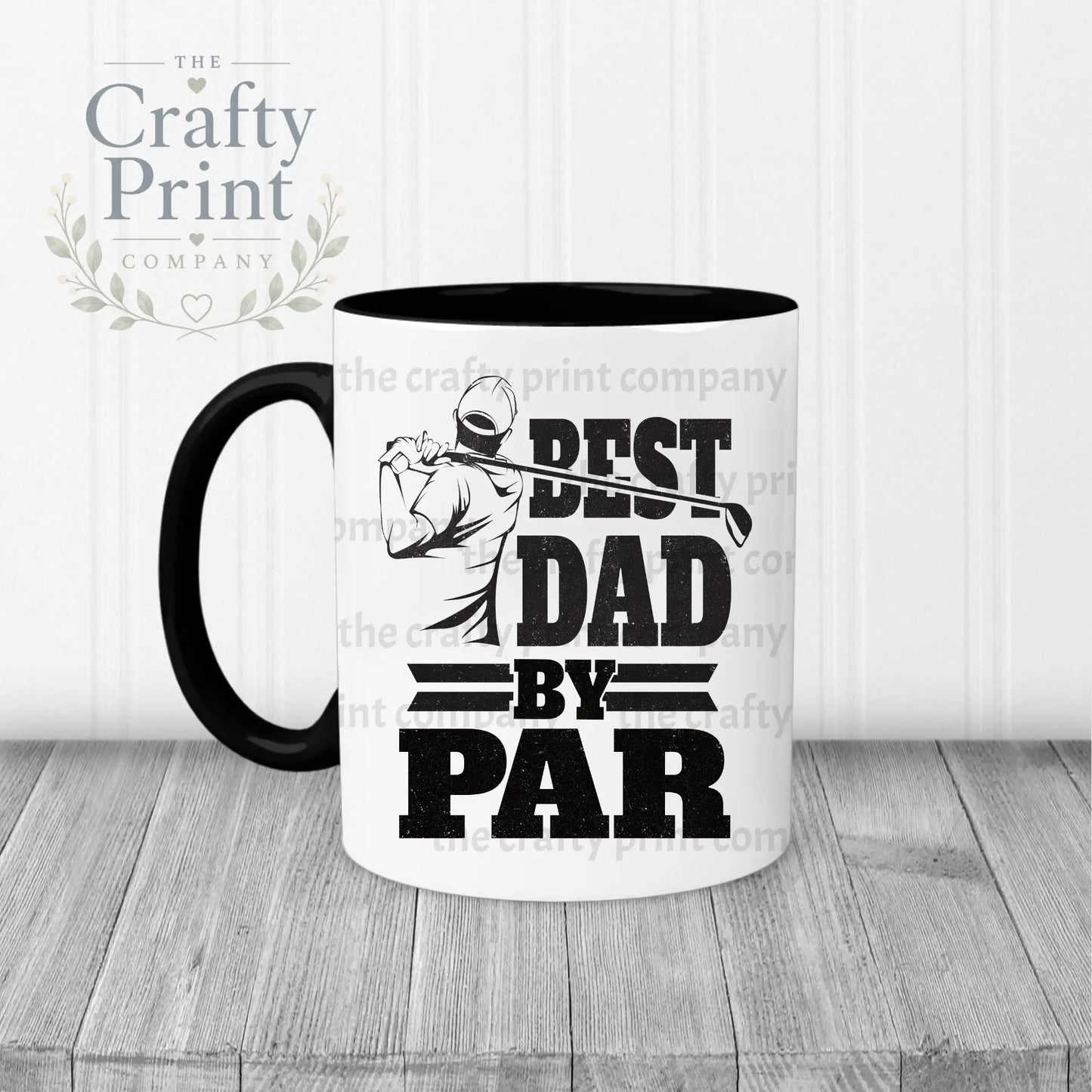 Best Dad by Par Mug - Black Handle & Inner - Mugs