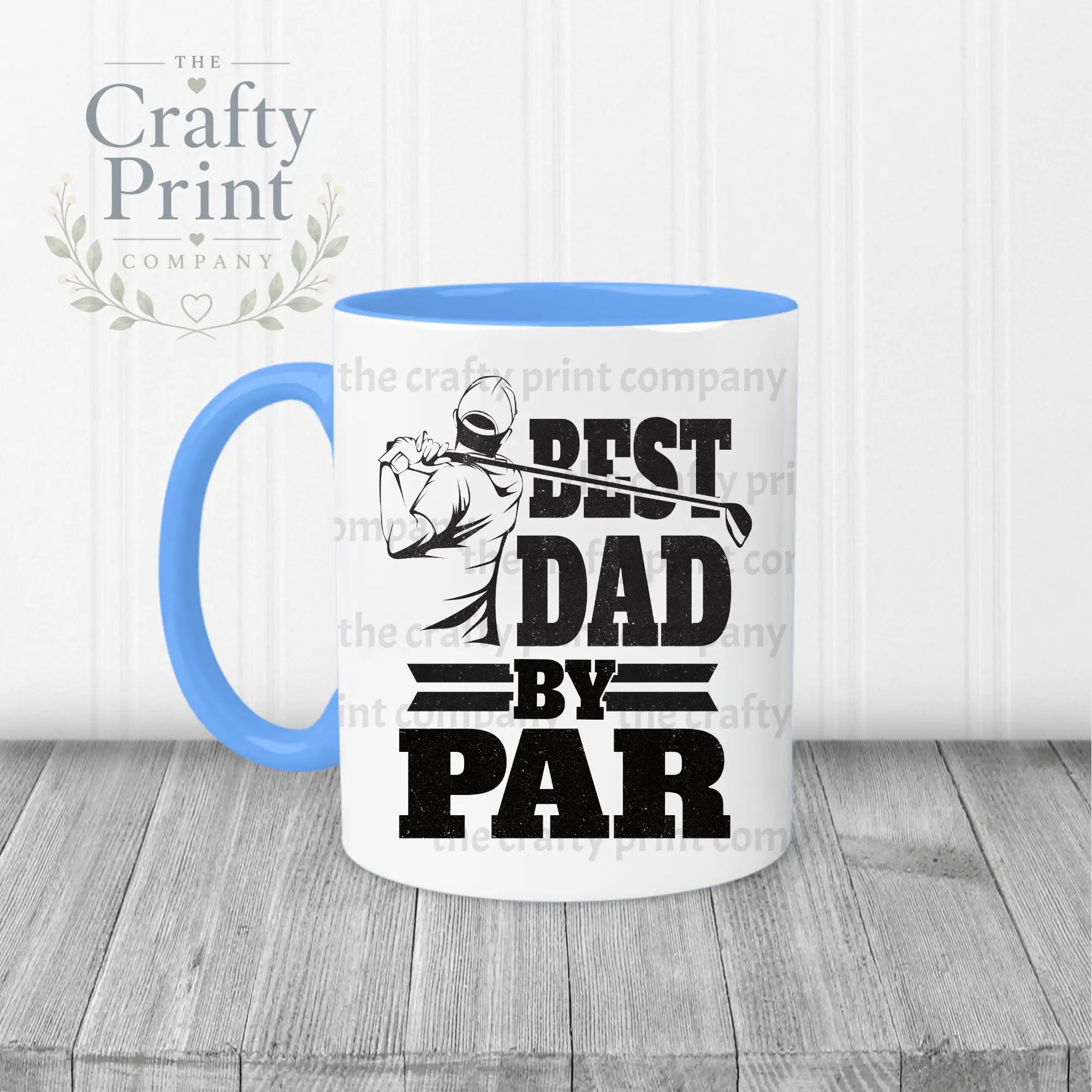 Best Dad by Par Mug - Blue Handle & Inner - Mugs