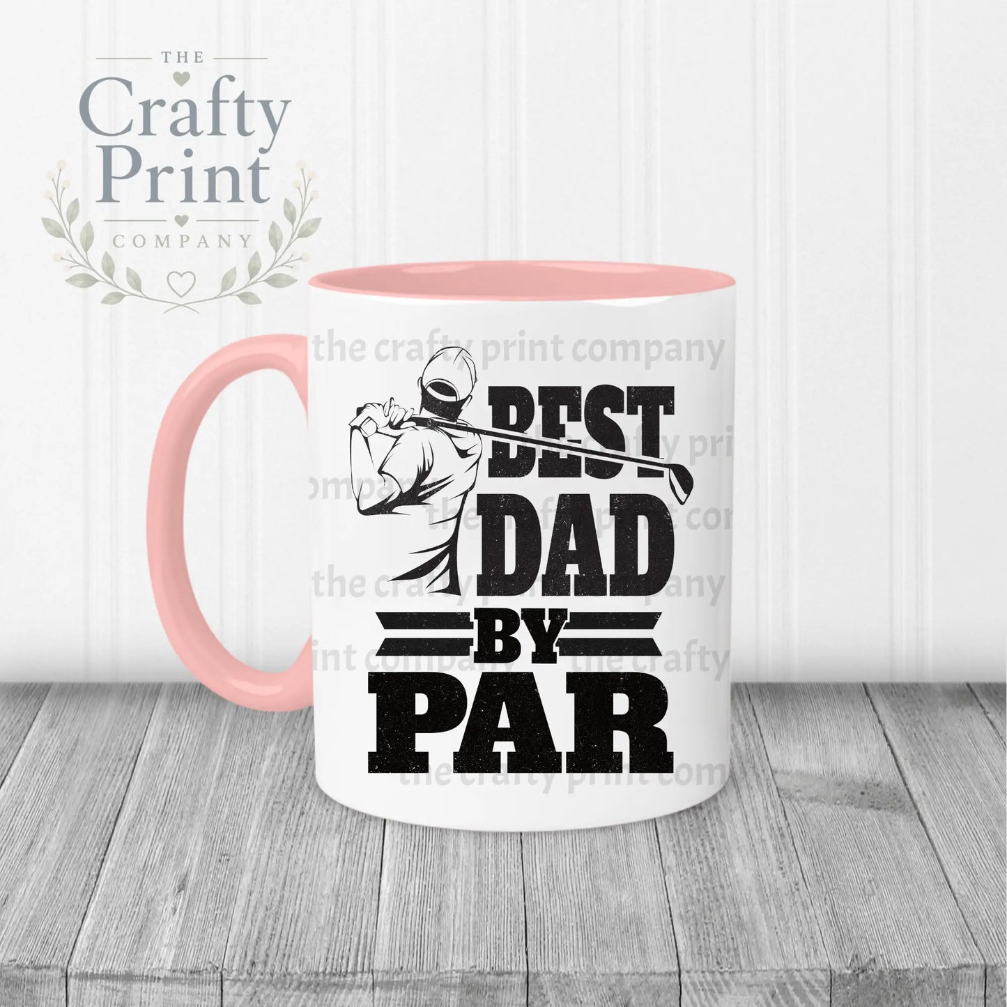 Best Dad by Par Mug - Pink Handle & Inner - Mugs