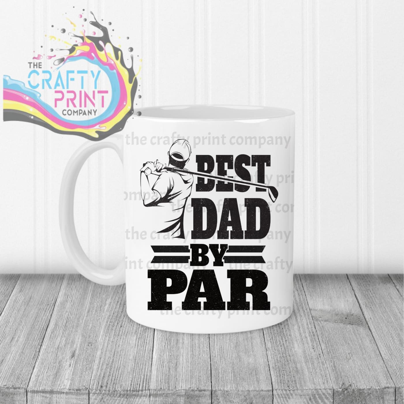Best Dad by Par Mug - White Handle & Inner - Mugs